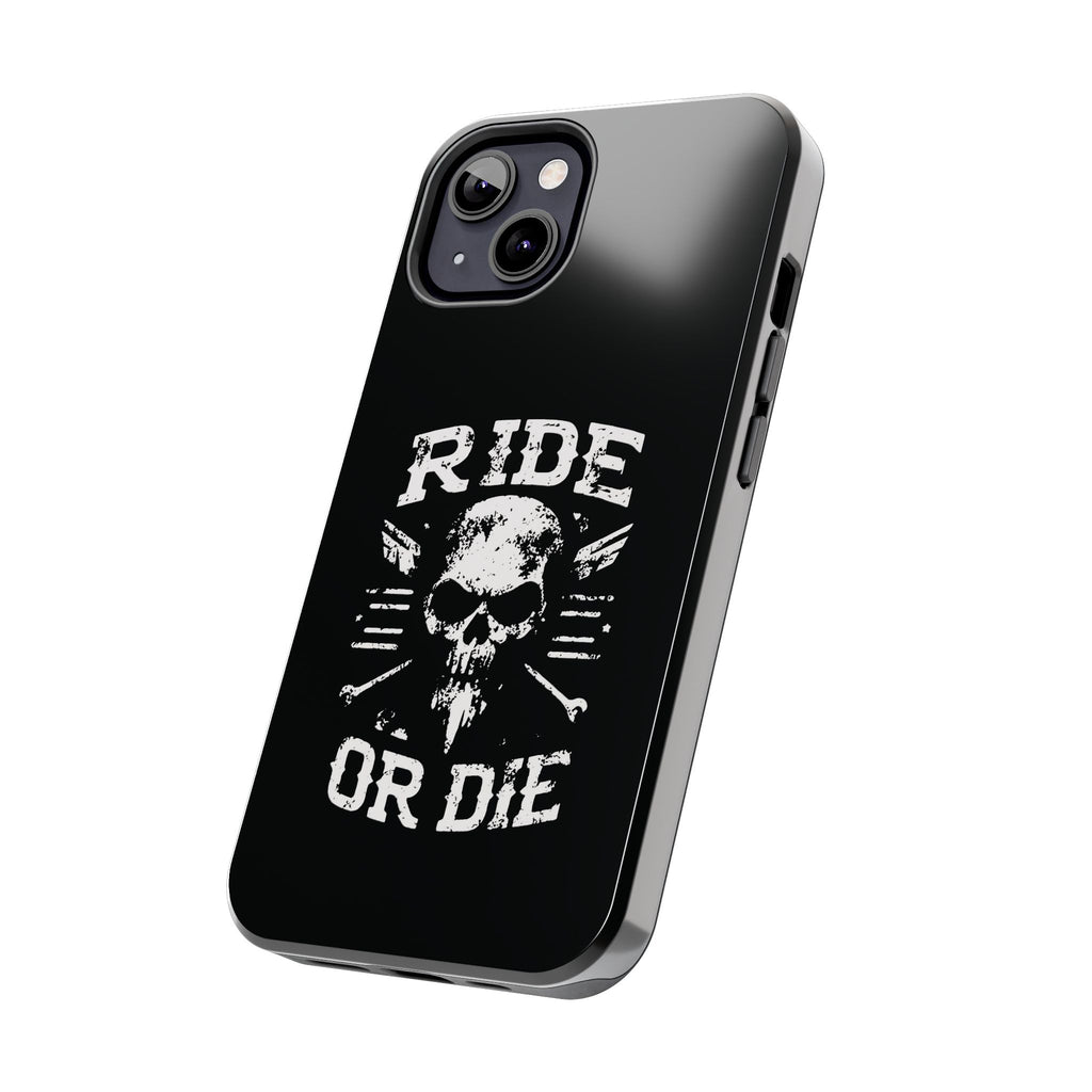 Ride or Die Skull Tough Phone Case | Biker Skull Graphic Phone Case