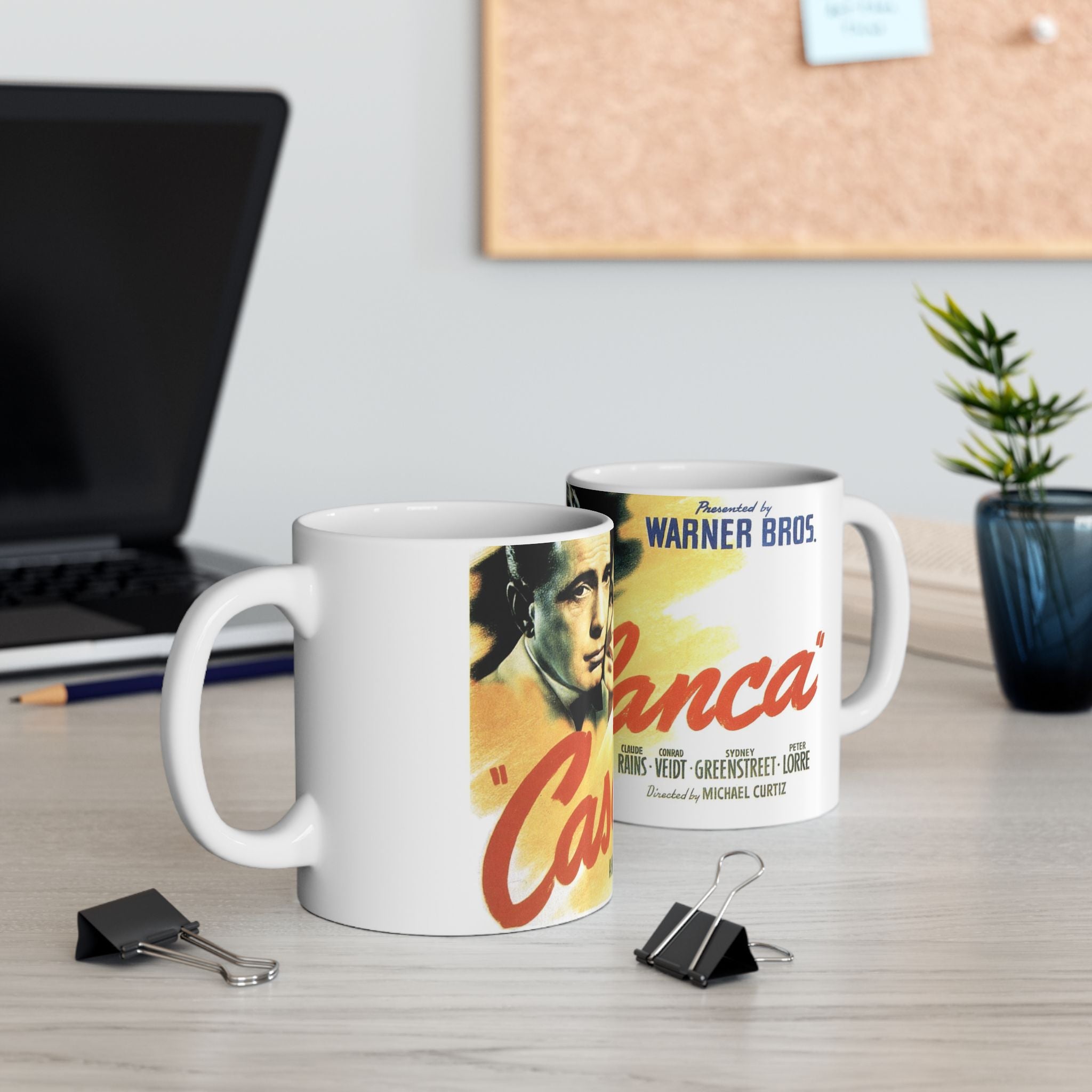 Casablanca Movie 11 oz Coffee Mug | Humphrey Bogart Ingrid Bergman Inspired Retro Hollywood