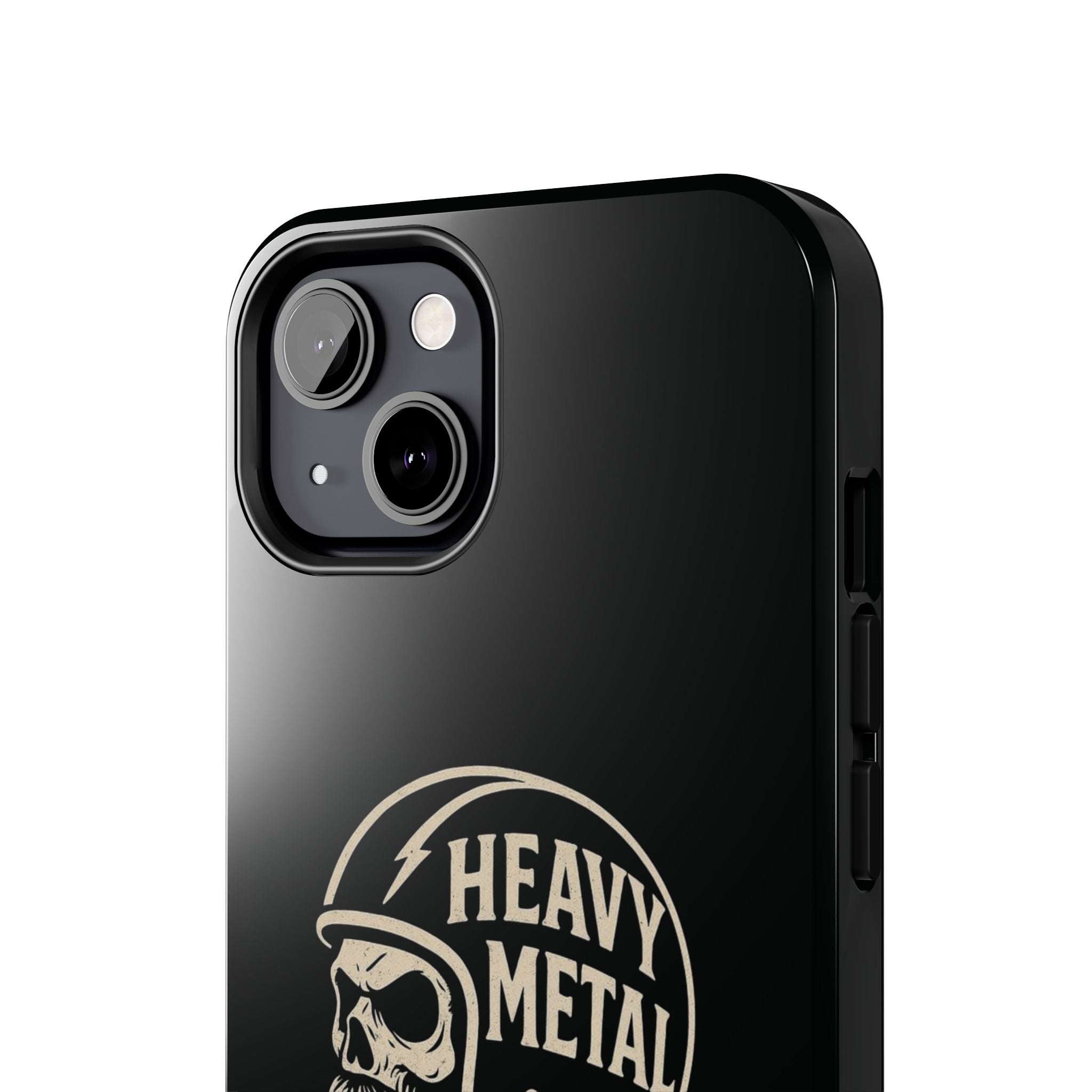 Heavy Metal Skull Tough Phone Case | Biker Helmet Skull Graphic Phone Case