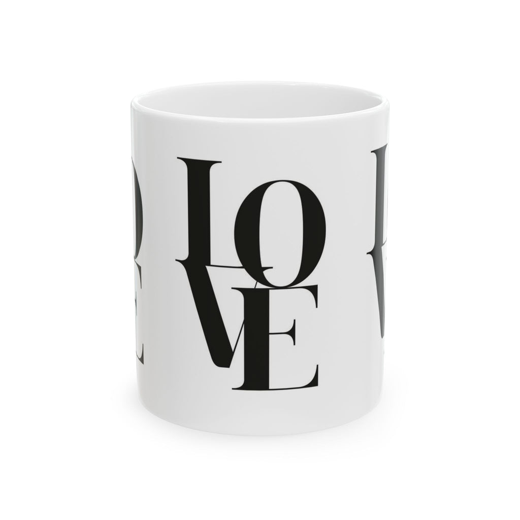 LOVE Typography Simplistic Design 11oz Coffee Mug | Perfect Gift for Lovers