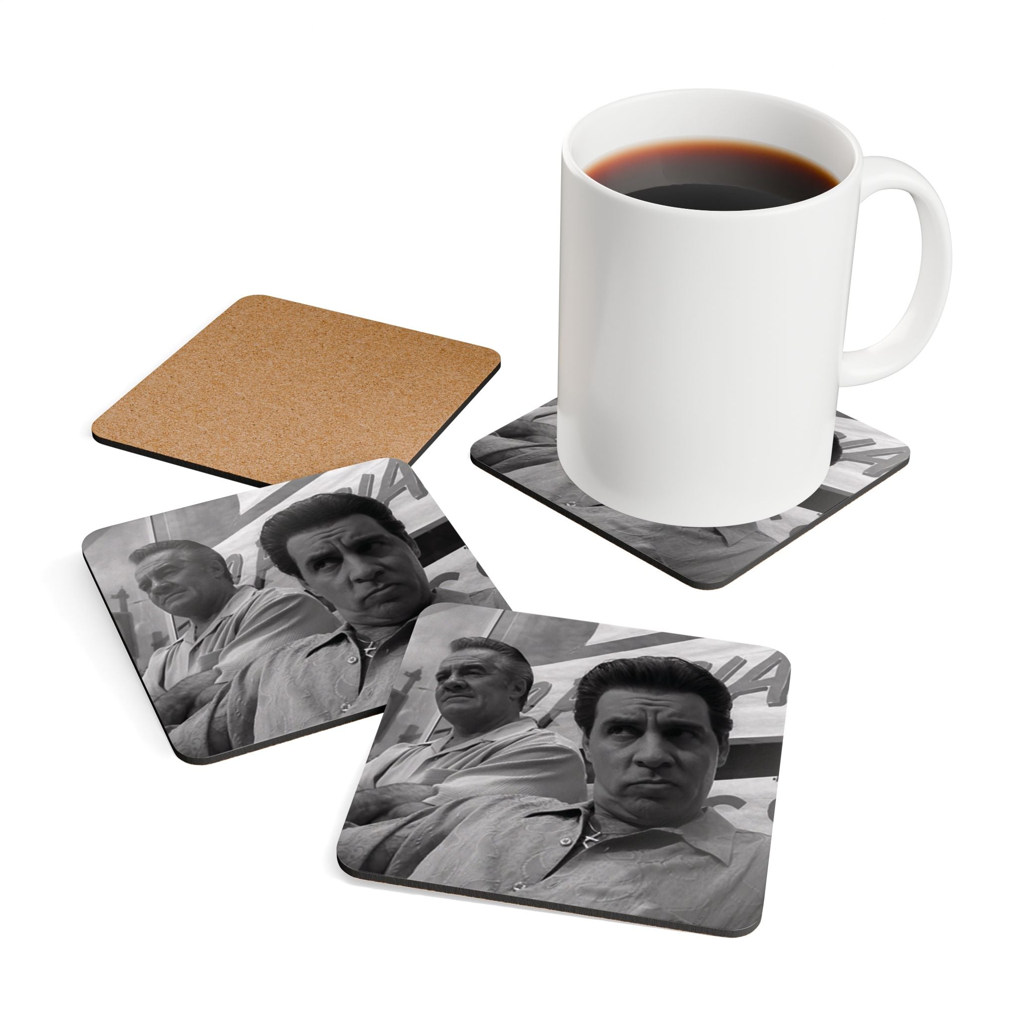 The Sopranos Paulie Gualtieri & Silvio Dante Corkback Coaster Set (4 Pieces)