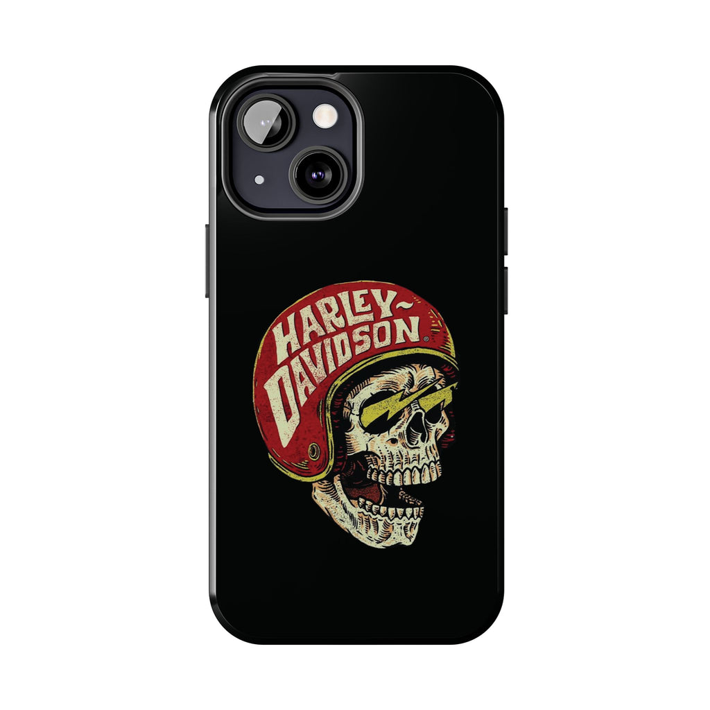 Skull Helmet Tough Phone Case | Vintage Motorcycle Biker Phone Case