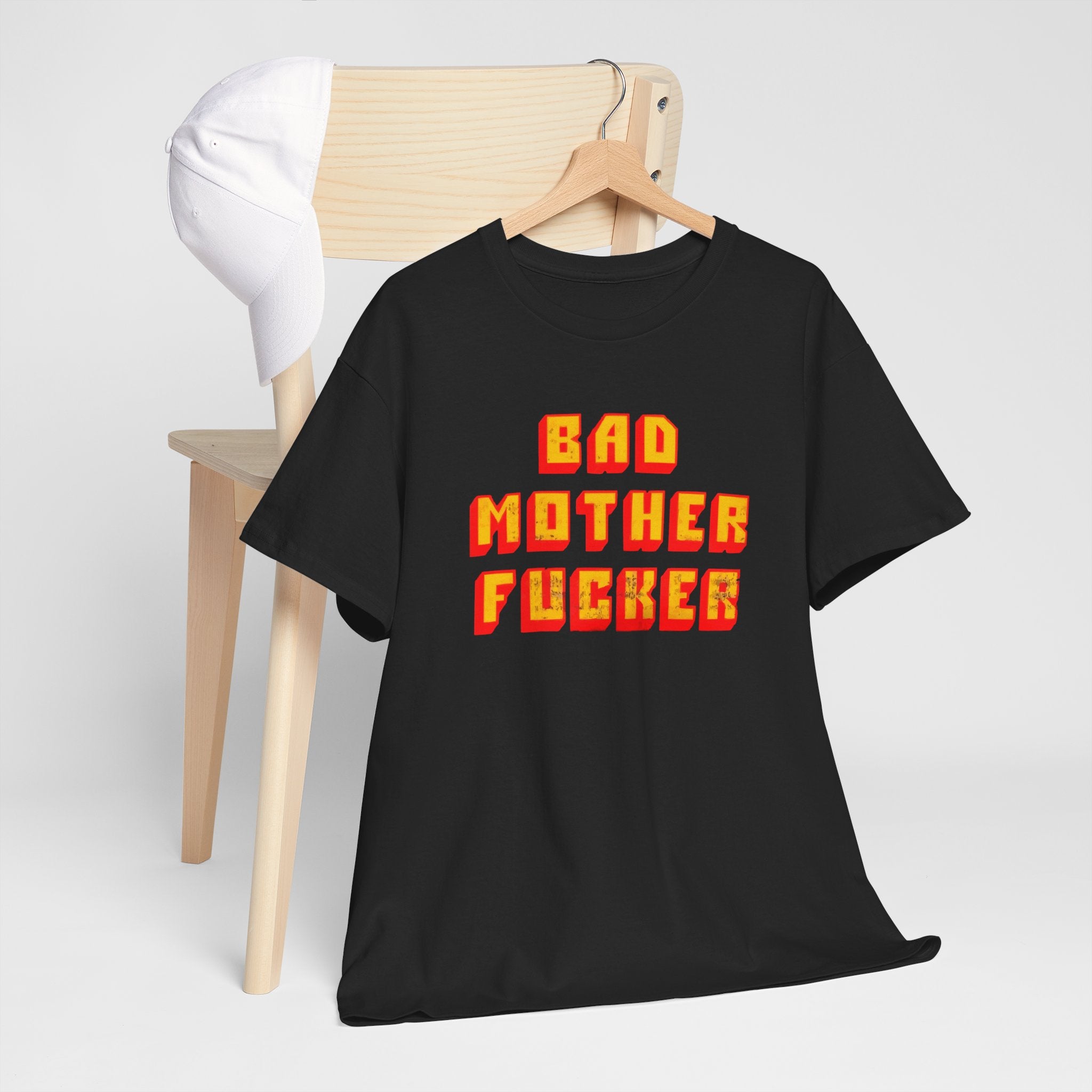 Unisex Bad Mother F*cker T-Shirt Vintage Bold Graphic Tee Edgy Streetwear Shirt