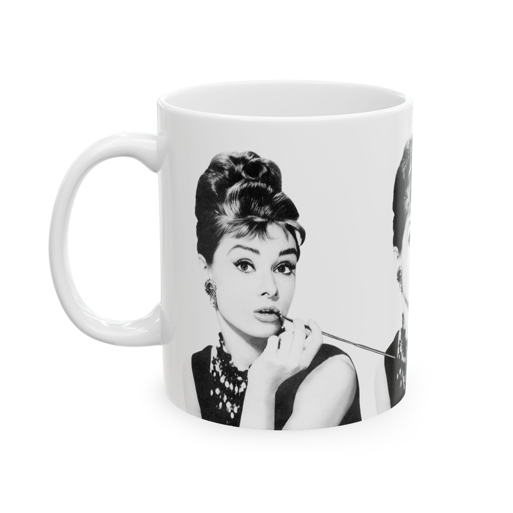 Audrey Hepburn Classic Movie 11oz Coffee Mug | Vintage Hollywood Retro Glam