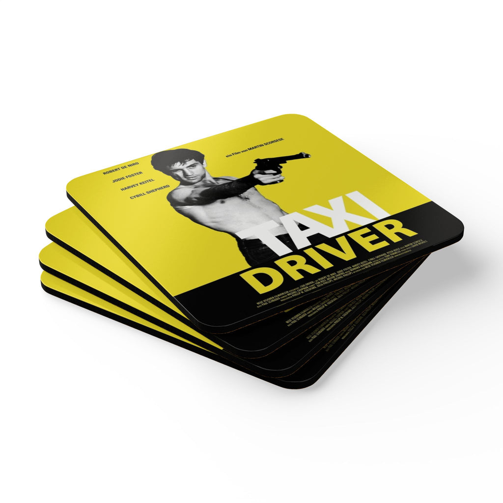 Taxi Driver Classic Movie Corkback Coaster Set | Martin Scorsese Film Tribute (4 Pieces)