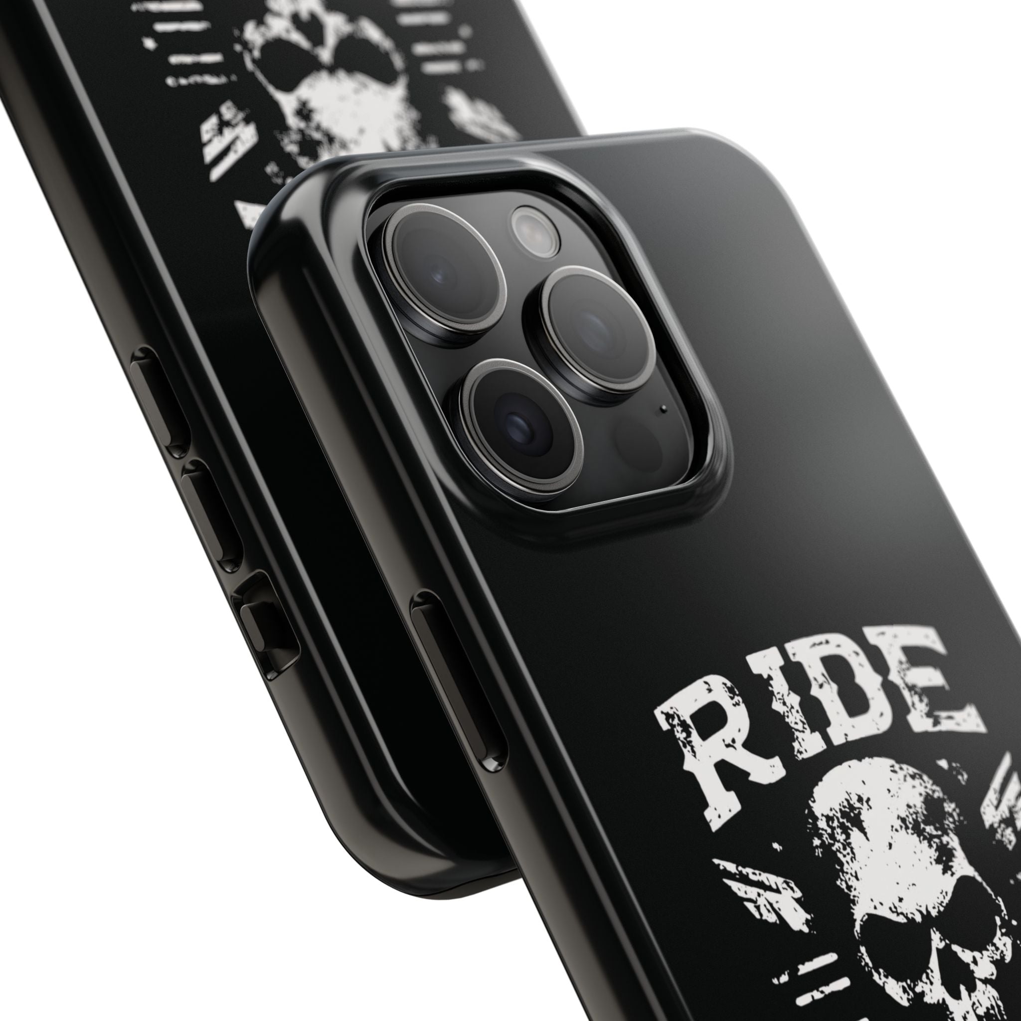 Ride or Die Skull Tough Phone Case | Biker Skull Graphic Phone Case