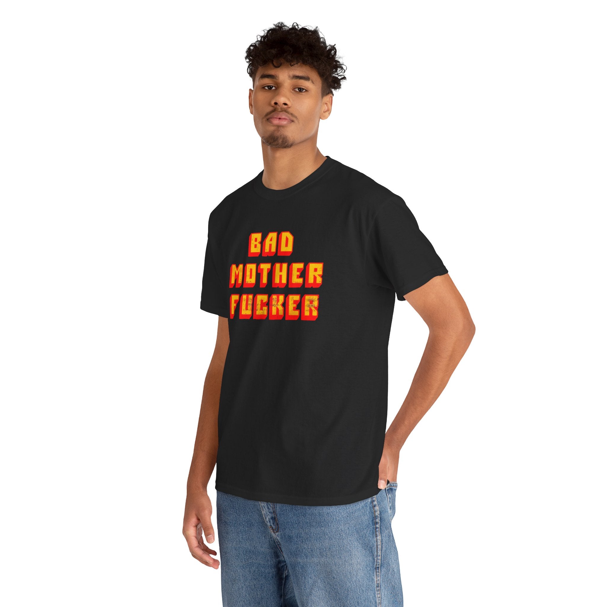 Unisex Bad Mother F*cker T-Shirt Vintage Bold Graphic Tee Edgy Streetwear Shirt