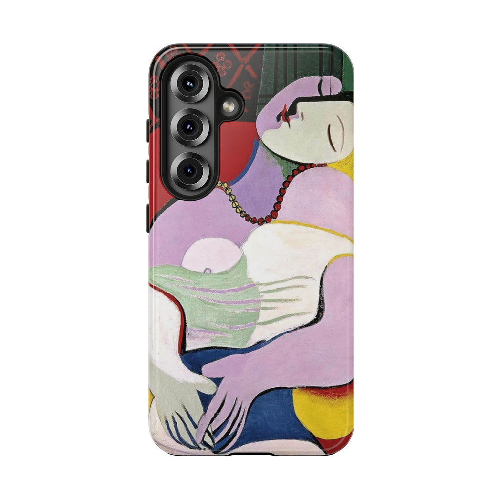 Picasso-Inspired Abstract Woman Tough Phone Case | Cubist Sleeping Woman Art Phone Case