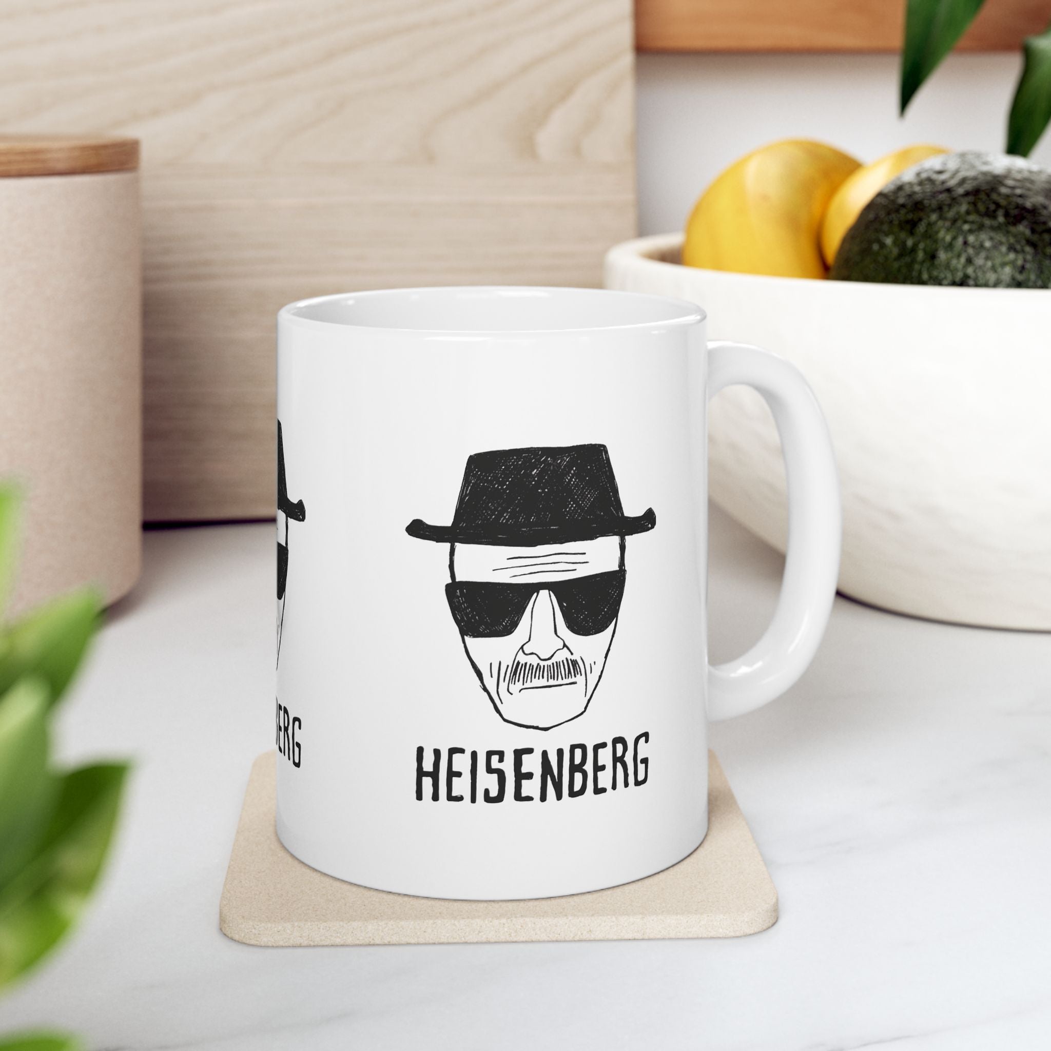 Breaking Bad Heisenberg 11oz Mug  Inspired Coffee Cup With Walter White Drawing