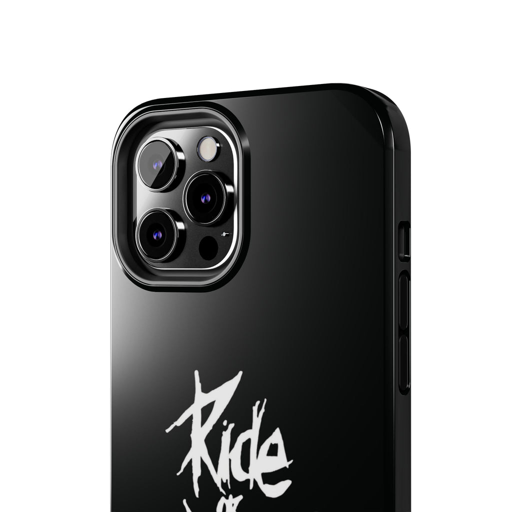 Ride or Die Skull Tough Phone Case | Edgy Script Biker Style Phone Case