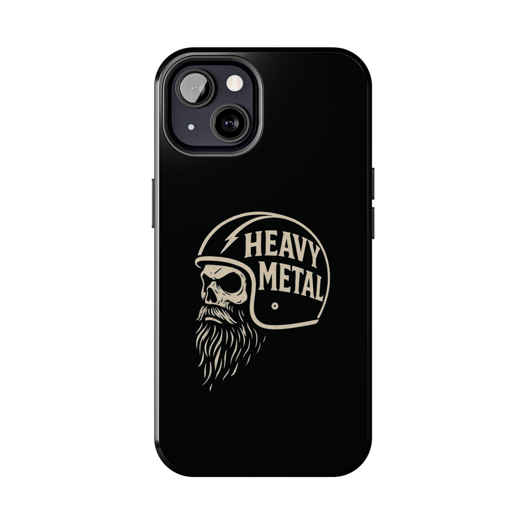 Heavy Metal Skull Tough Phone Case | Biker Helmet Skull Graphic Phone Case