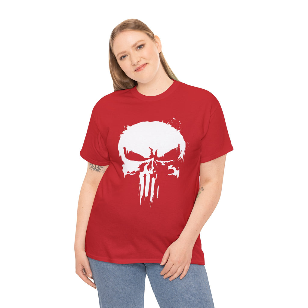 Unisex Punisher Inspired T-Shirt With Distressed Skull Custom Graphic (3 Colors)