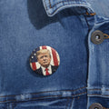President John Donald Trump Patriotic Custom Pin Back Button (3 Sizes)