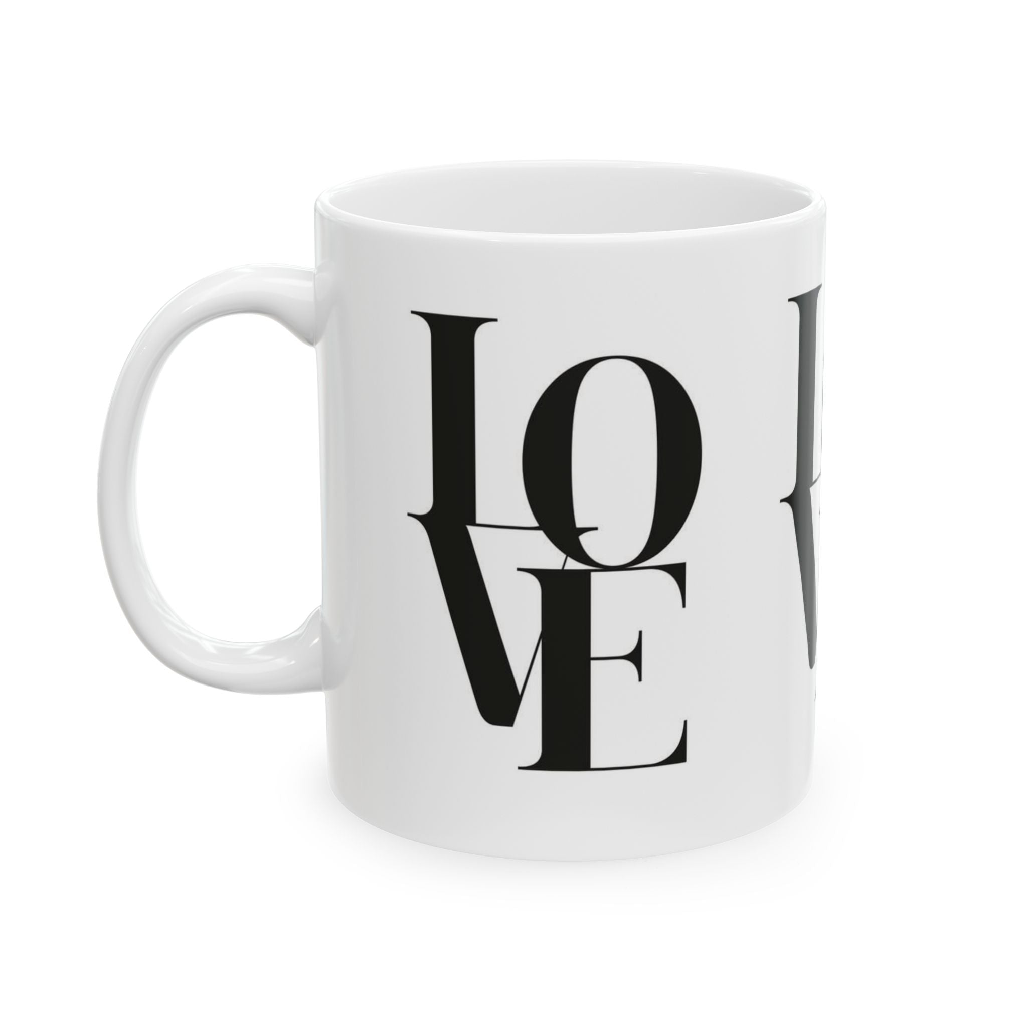 LOVE Typography Simplistic Design 11oz Coffee Mug | Perfect Gift for Lovers