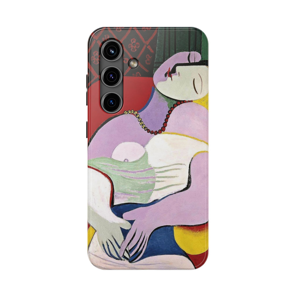 Picasso-Inspired Abstract Woman Tough Phone Case | Cubist Sleeping Woman Art Phone Case