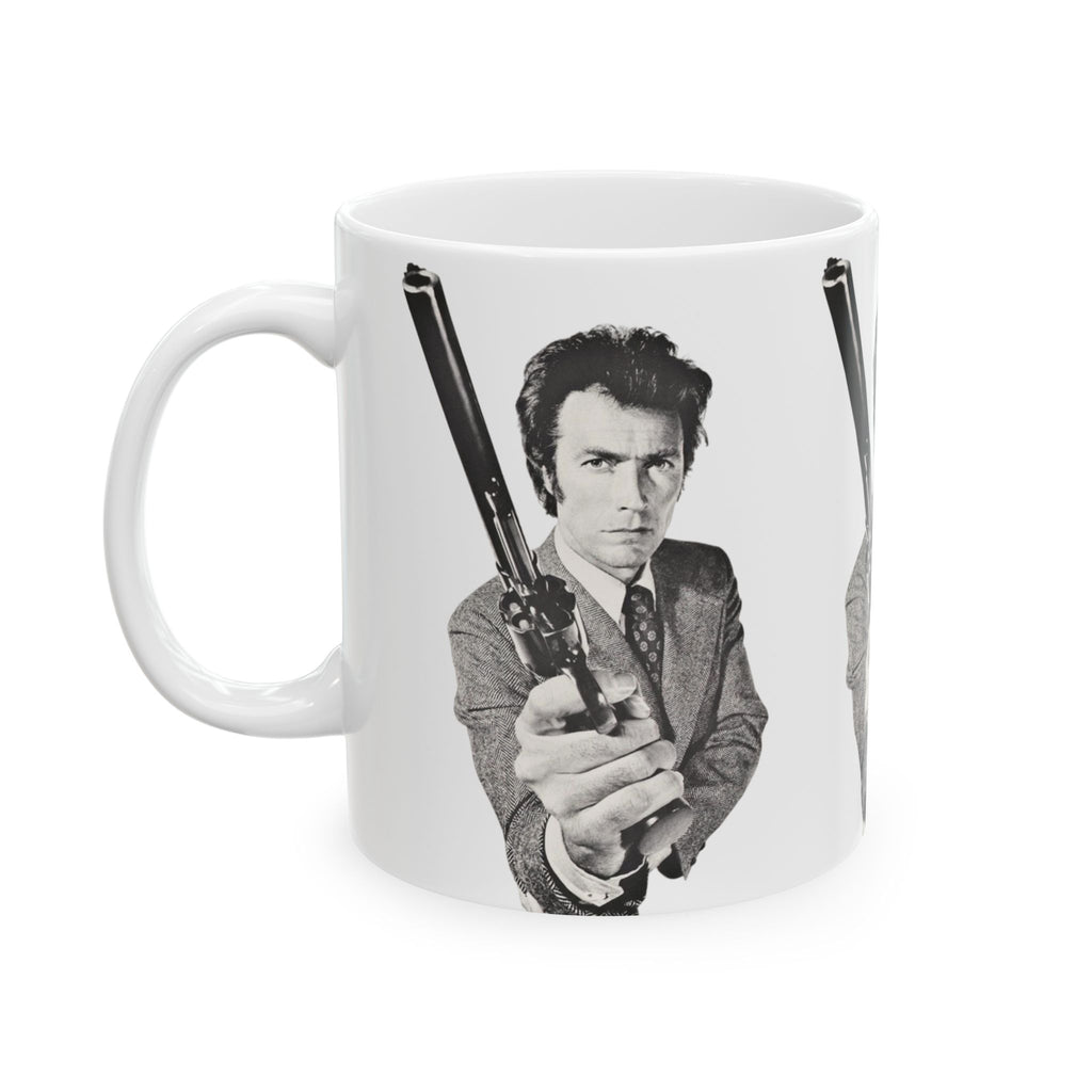 Clint Eastwood Dirty Harry 11oz Coffee Mug With Detective Callahan holding his 44 Magnum