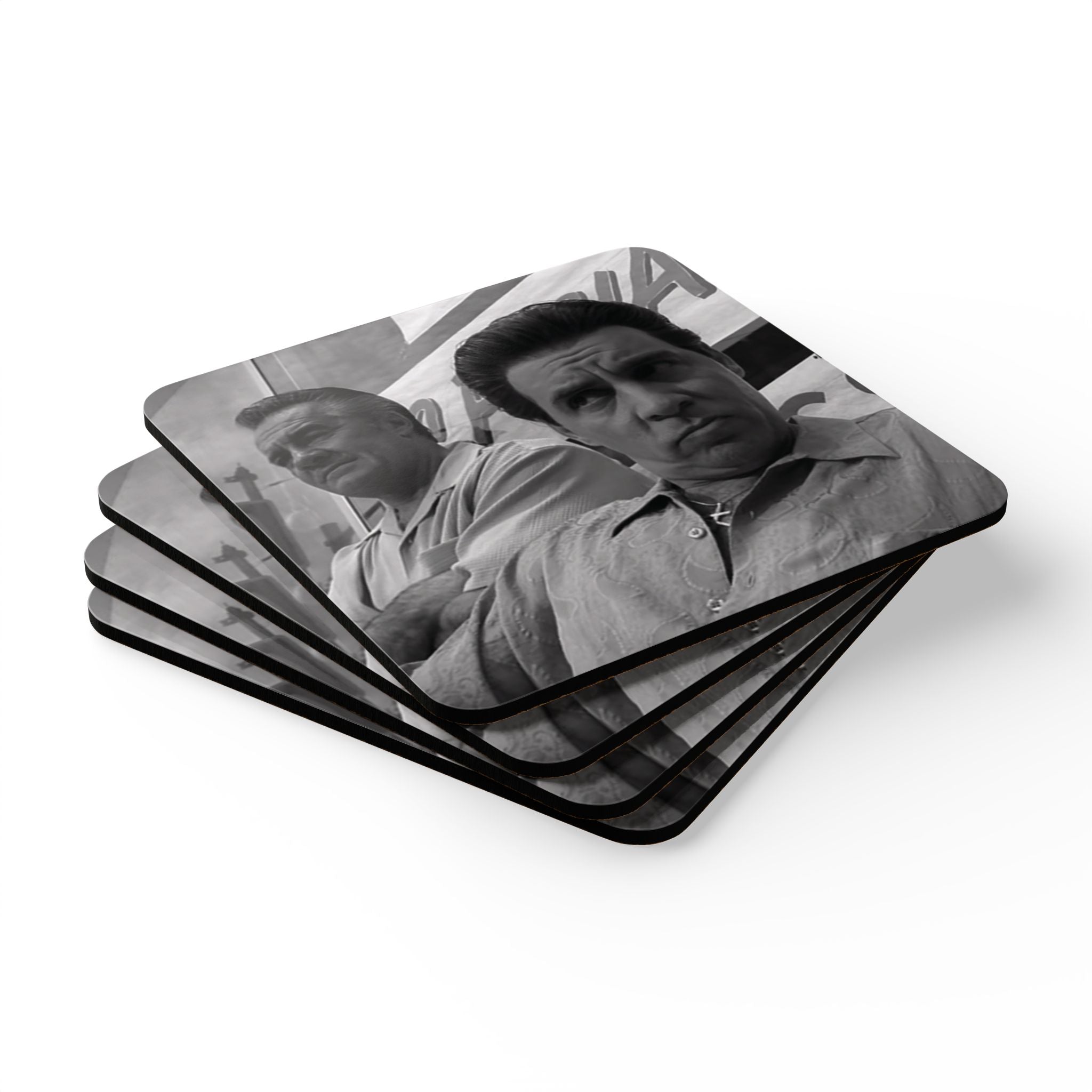 The Sopranos Paulie Gualtieri & Silvio Dante Corkback Coaster Set (4 Pieces)
