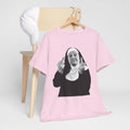 Unisex Funny Nun Graphic T-Shirt With Edgy Black and White Design  (5 Colors)