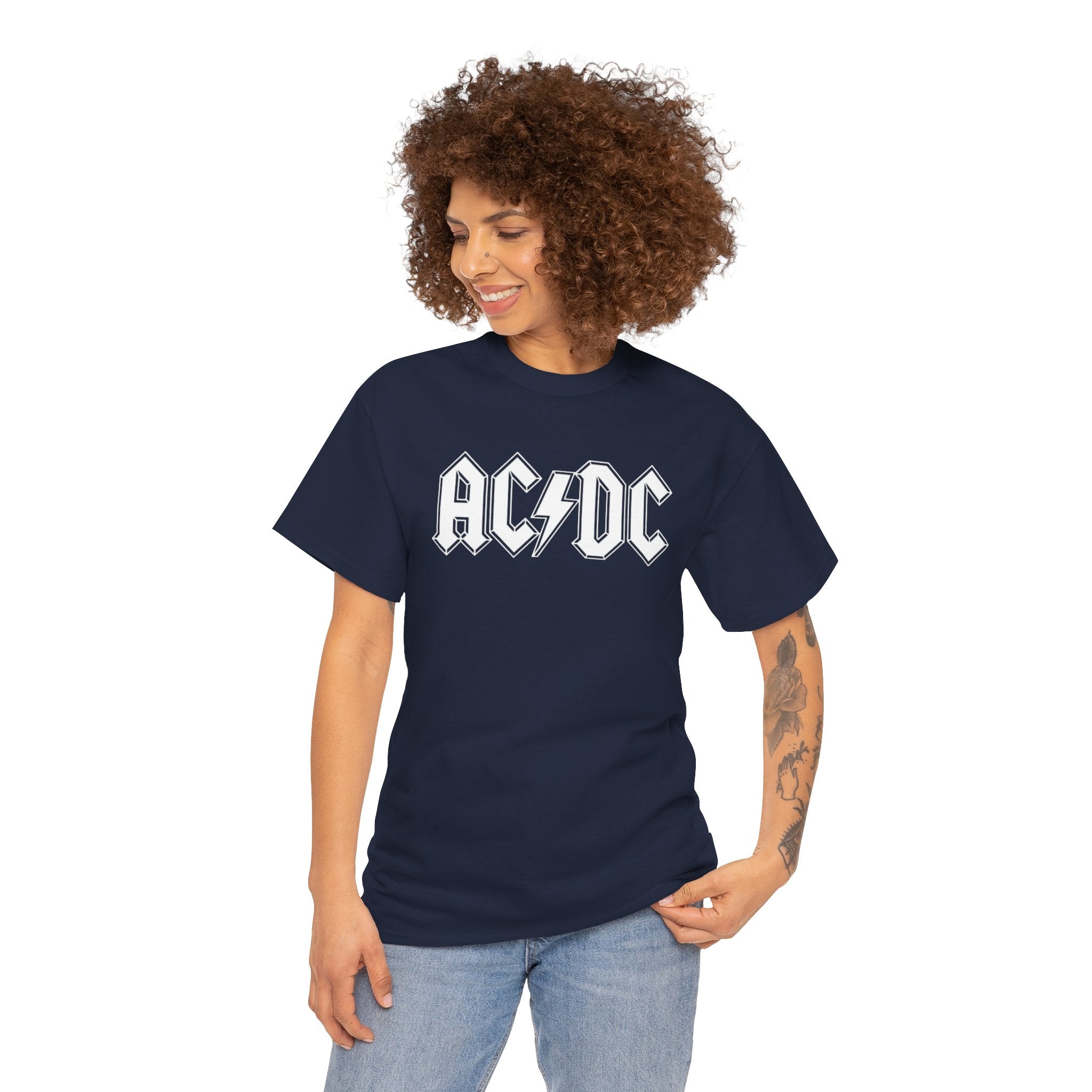 Unisex AC/DC Hard Rock band inspired with a custom batch T-Shirt (4 Colors)