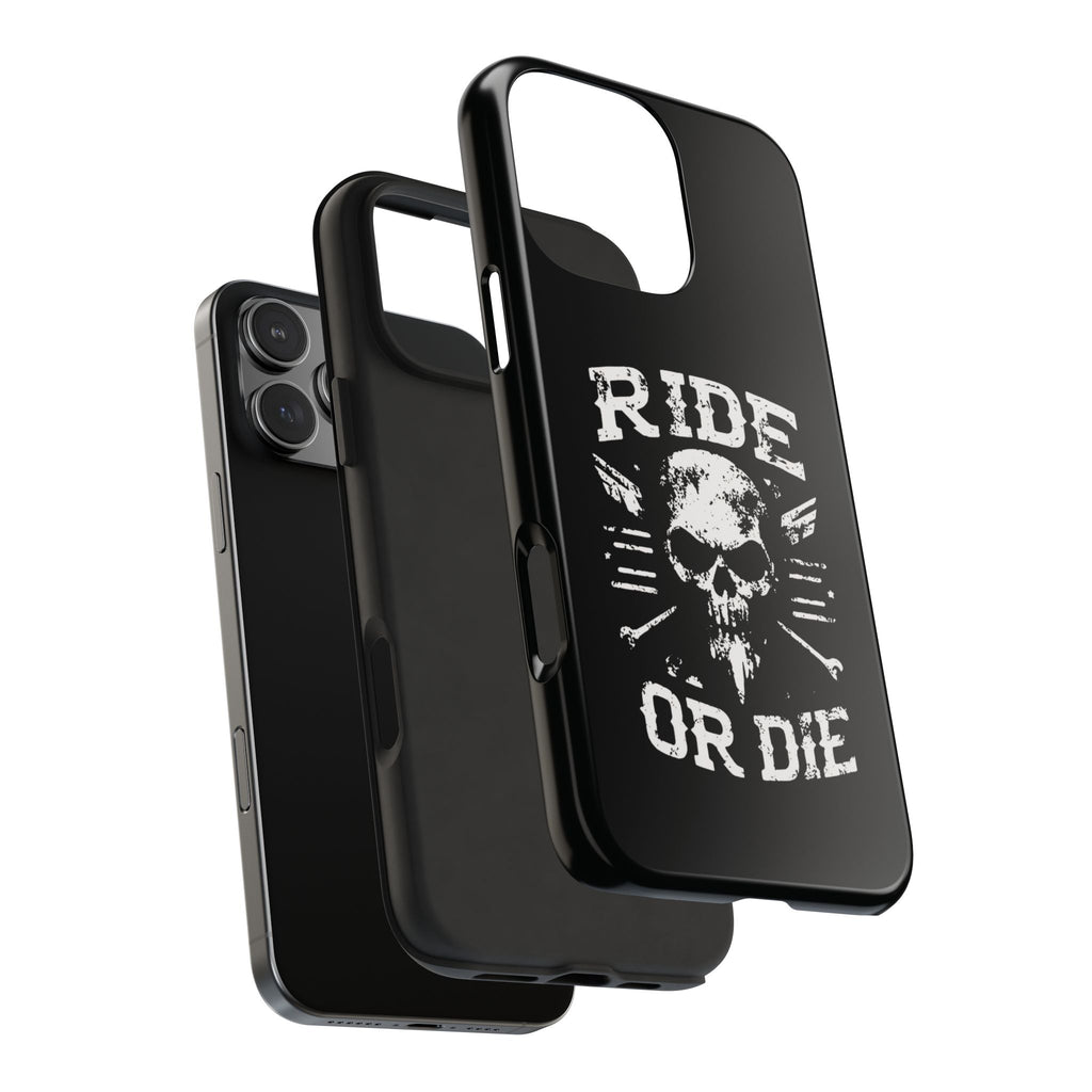 Ride or Die Skull Tough Phone Case | Biker Skull Graphic Phone Case