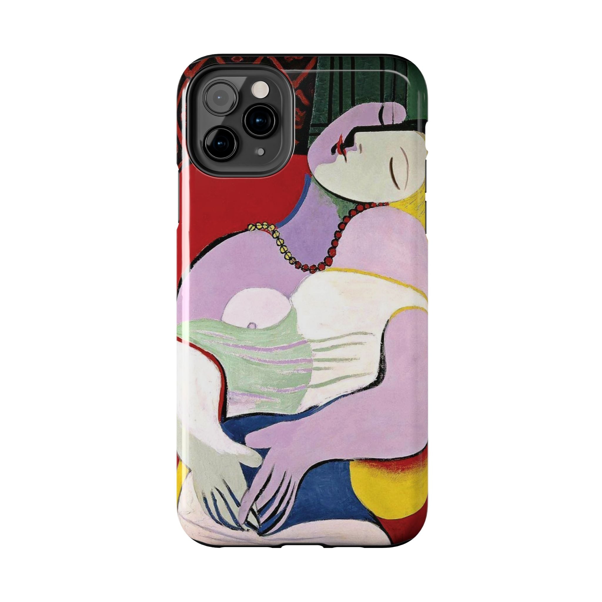 Picasso-Inspired Abstract Woman Tough Phone Case | Cubist Sleeping Woman Art Phone Case