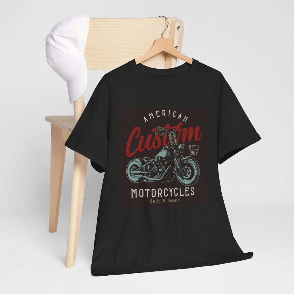 Unisex American Custom Motorcycle Graphic T-Shirt