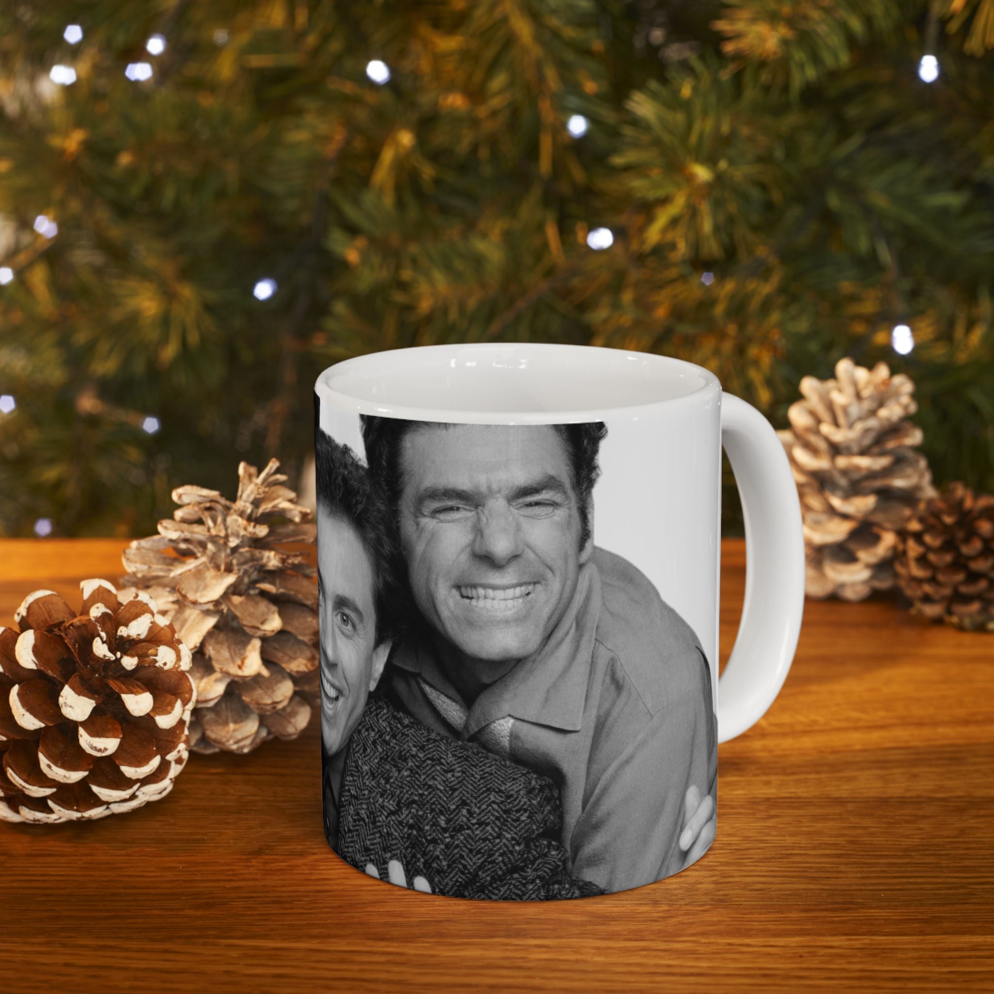 Seinfeld TV Show Cast 11oz Coffee Cup With Jerry, George, Elaine and Kramer