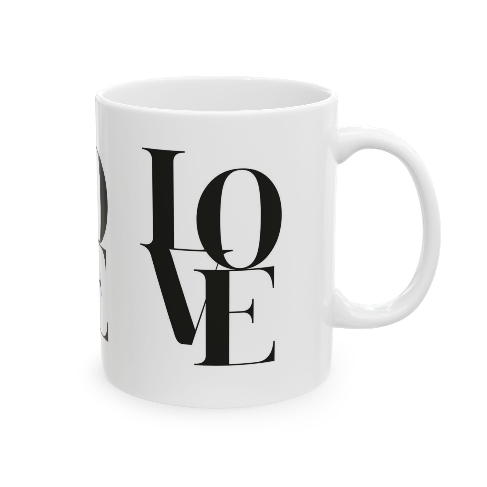 LOVE Typography Simplistic Design 11oz Coffee Mug | Perfect Gift for Lovers