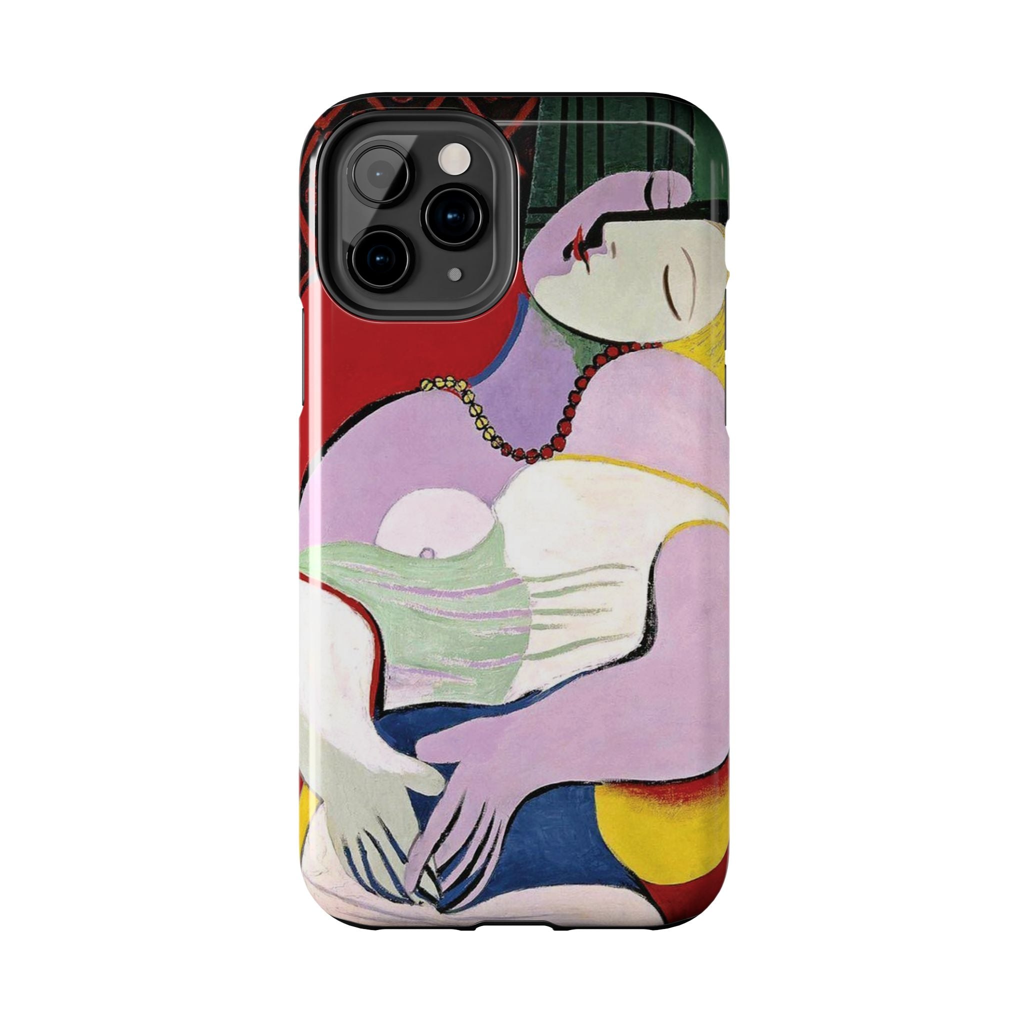 Picasso-Inspired Abstract Woman Tough Phone Case | Cubist Sleeping Woman Art Phone Case
