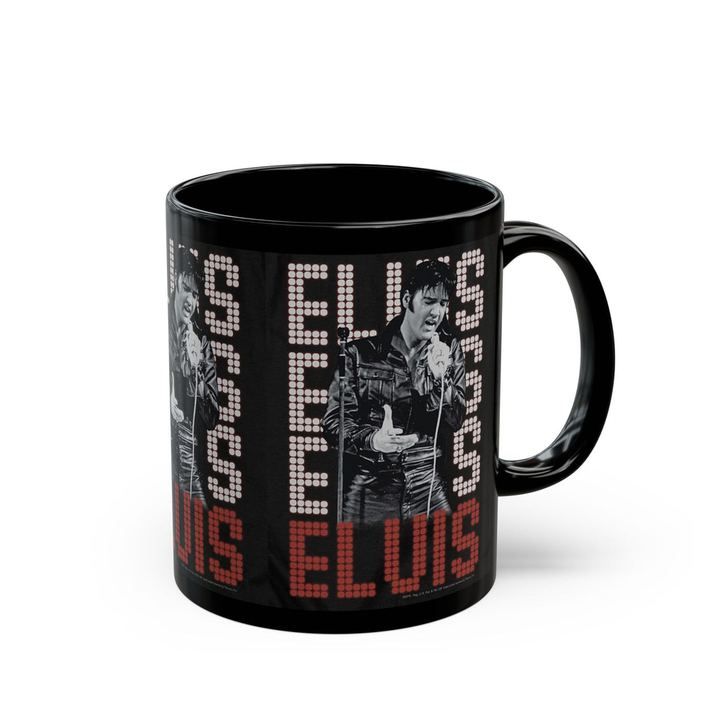 Elvis Presley King of Rock and Roll 11oz Mug | Black Ceramic Coffee Mug