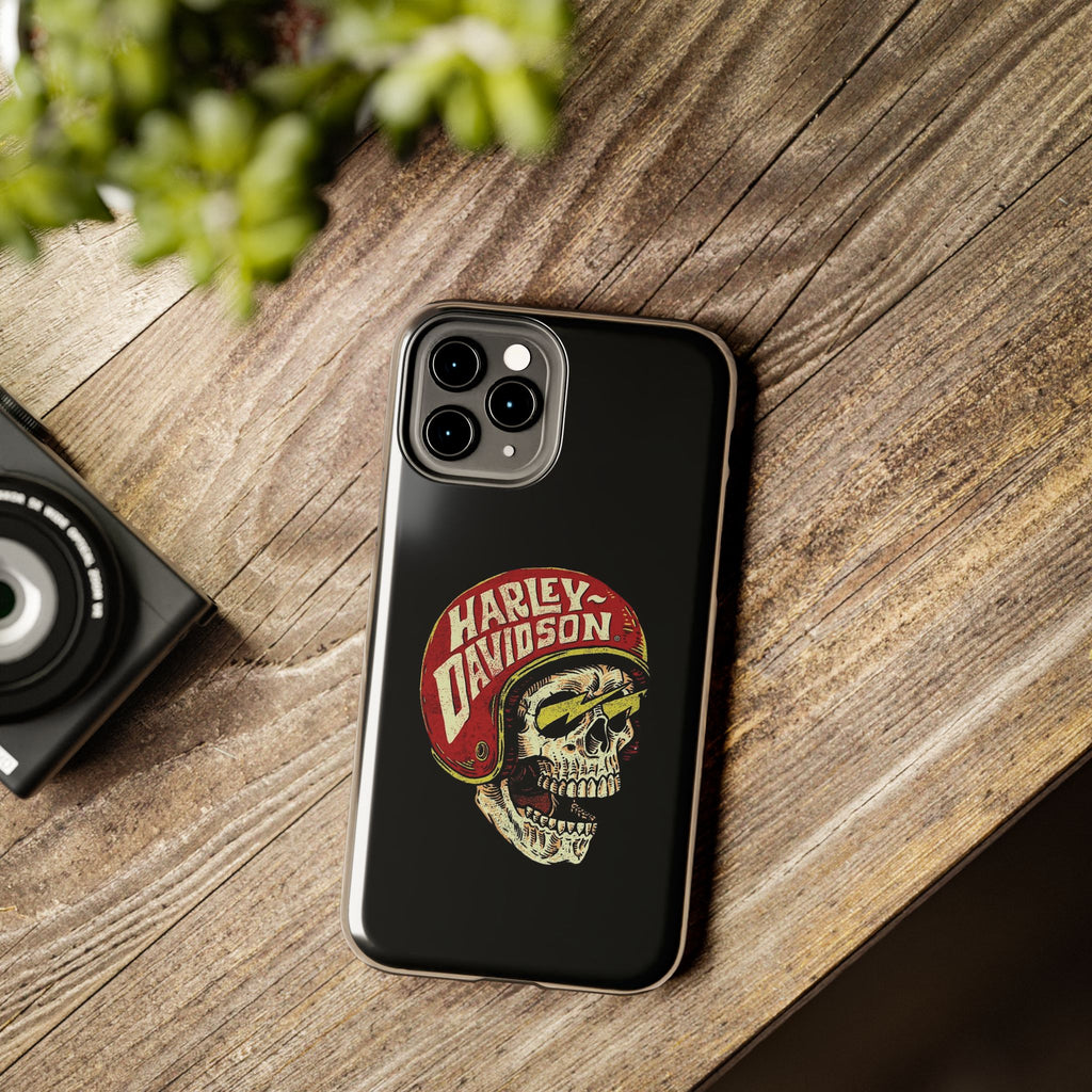 Skull Helmet Tough Phone Case | Vintage Motorcycle Biker Phone Case