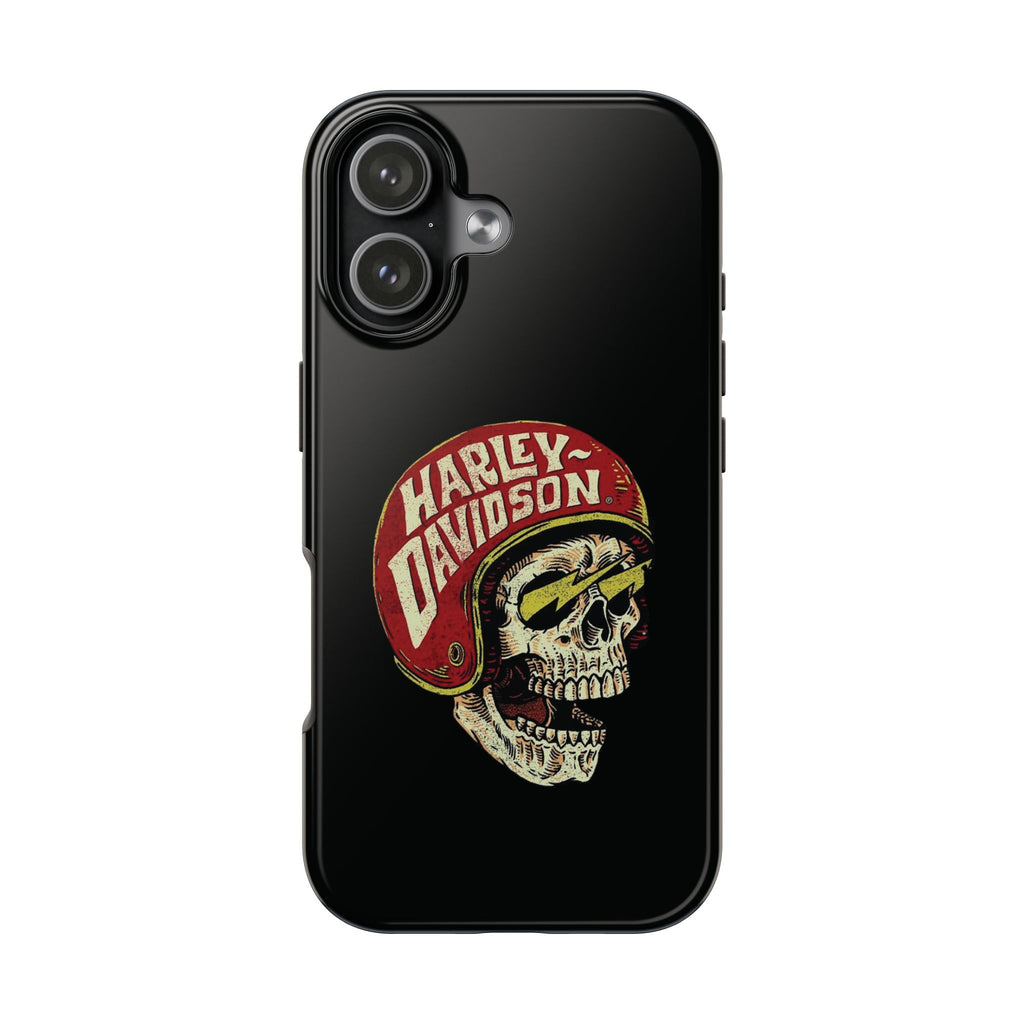 Skull Helmet Tough Phone Case | Vintage Motorcycle Biker Phone Case
