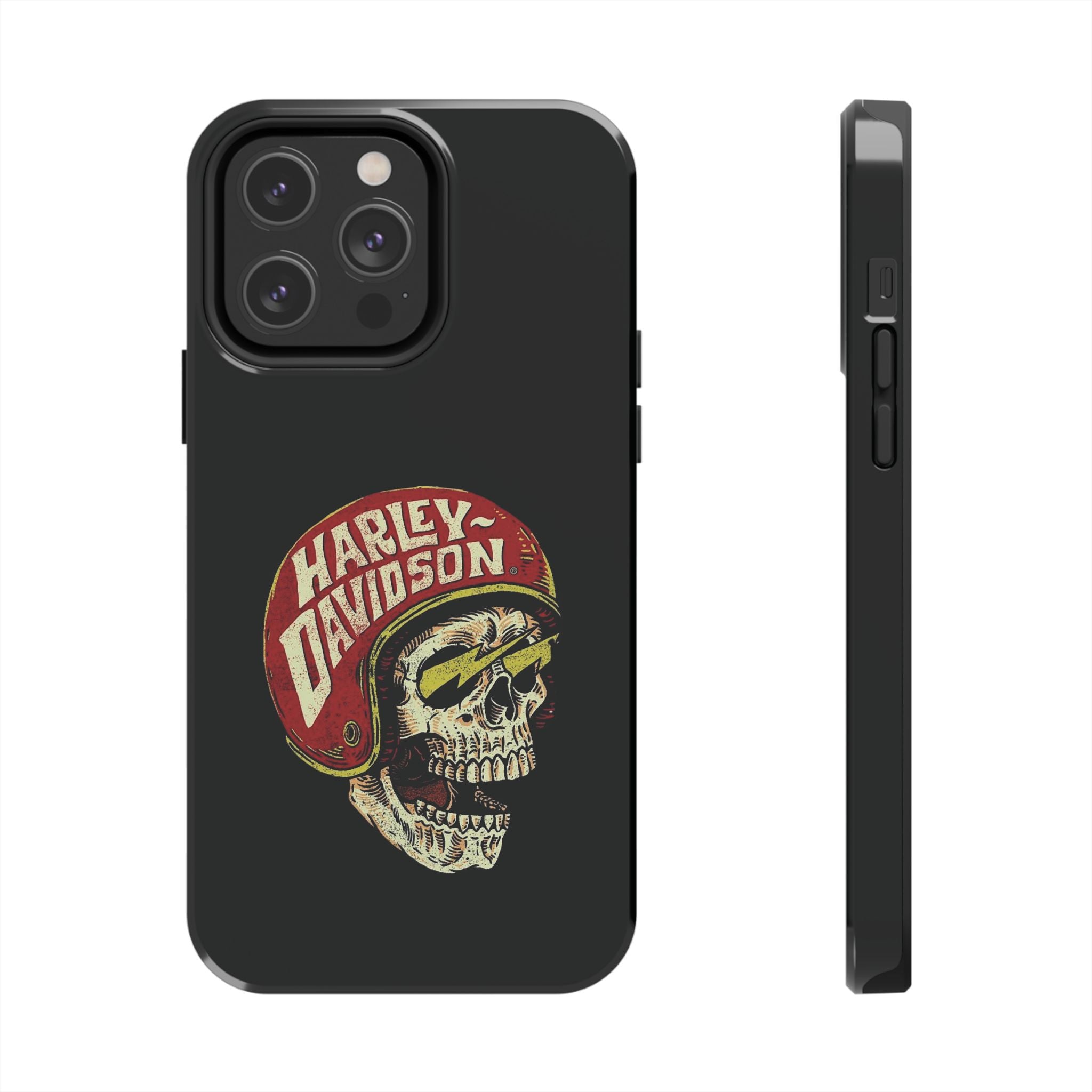 Skull Helmet Tough Phone Case | Vintage Motorcycle Biker Phone Case