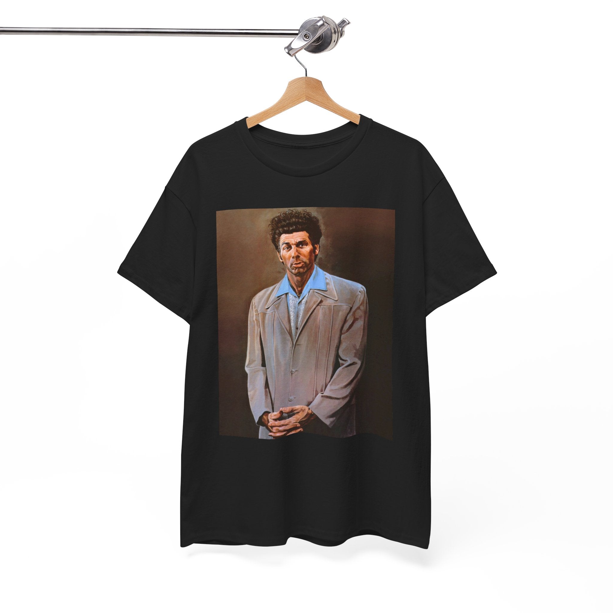 Seinfeld Cosmo Kramer the beloved character T-Shirt with his pained protrait artwork (2 Colors)