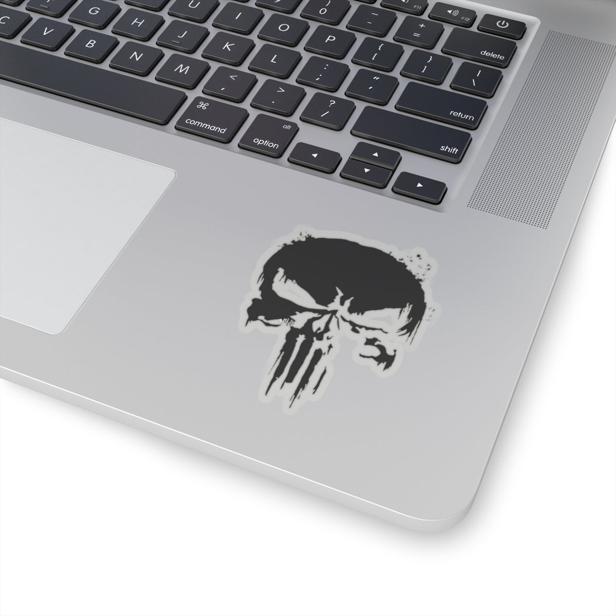 Punisher Skull Comic Style Stickers in Black and White (4 Sizes)
