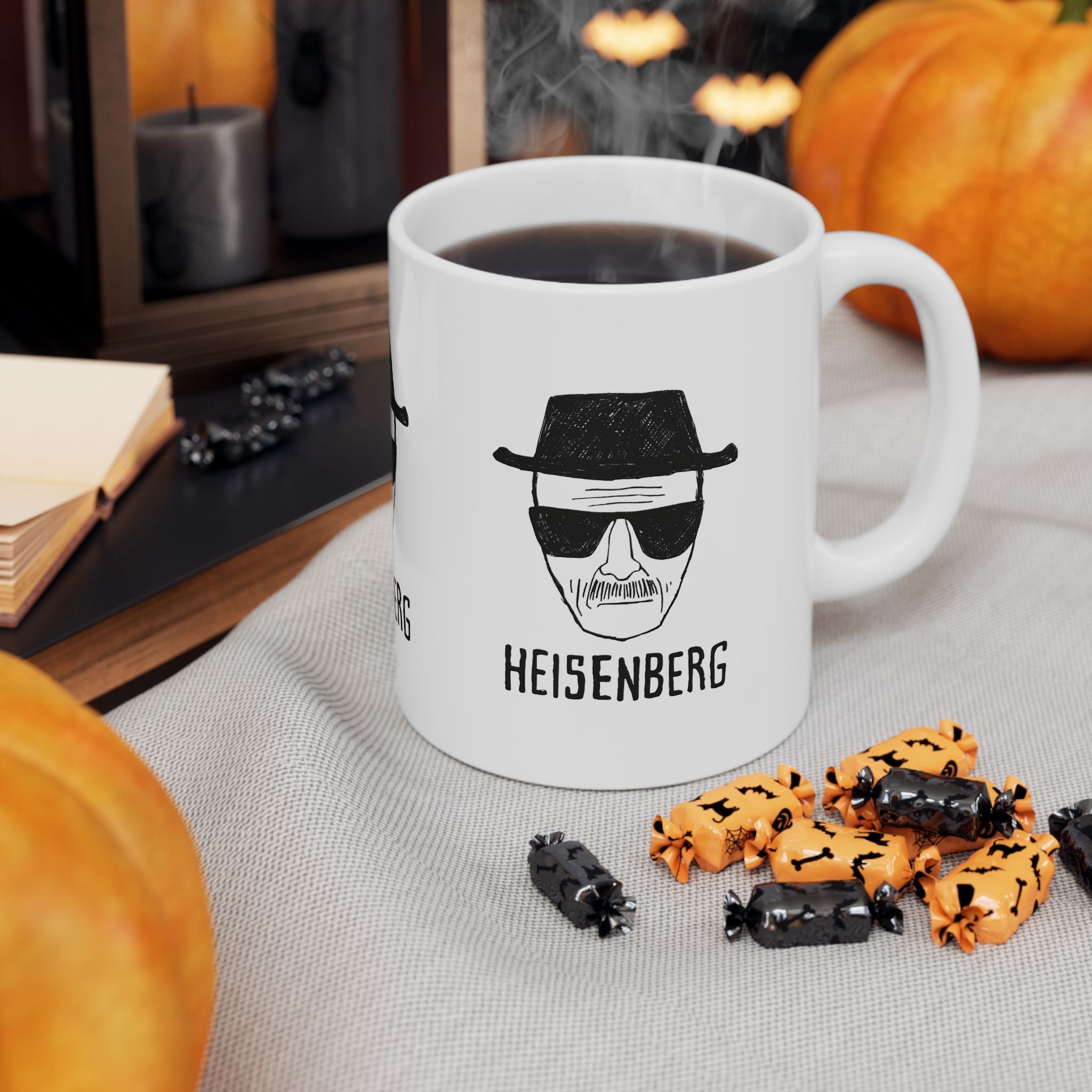 Breaking Bad Heisenberg 11oz Mug  Inspired Coffee Cup With Walter White Drawing