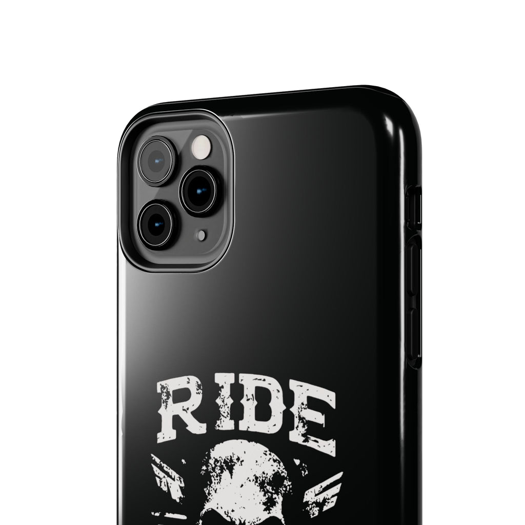 Ride or Die Skull Tough Phone Case | Biker Skull Graphic Phone Case