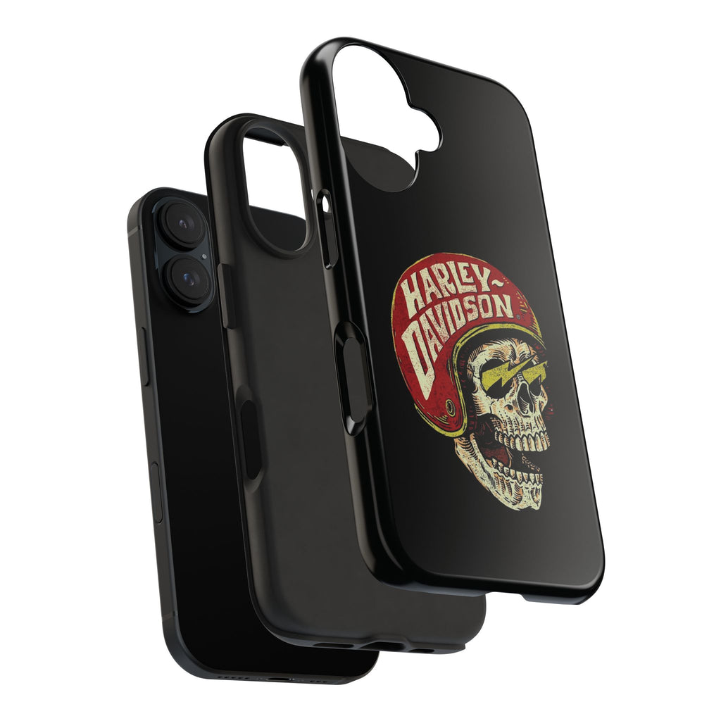 Skull Helmet Tough Phone Case | Vintage Motorcycle Biker Phone Case