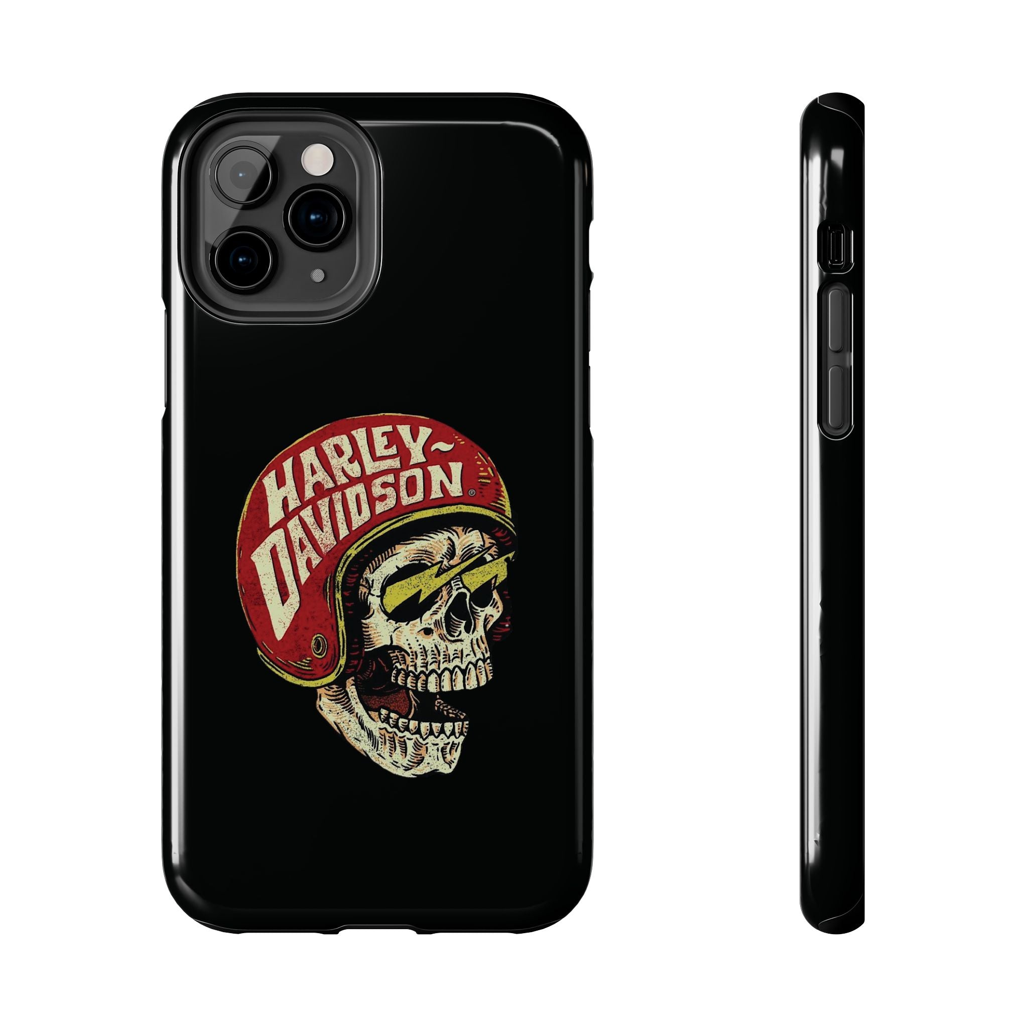 Skull Helmet Tough Phone Case | Vintage Motorcycle Biker Phone Case