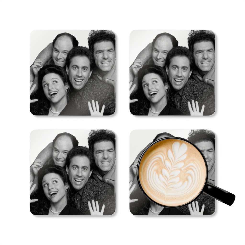 Seinfeld TV Show Corkback Coaster Set | Classic Sitcom Tribute (4 Pieces)