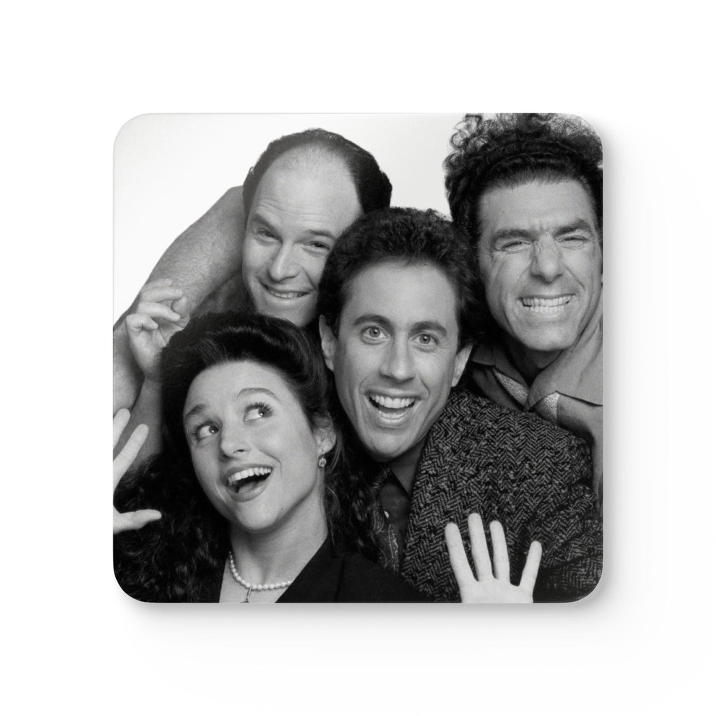 Seinfeld TV Show Corkback Coaster Set | Classic Sitcom Tribute (4 Pieces)