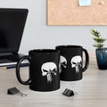 Punisher Skull 11oz Ceramic Coffee Black Mug | Gift for Comic Book Fans