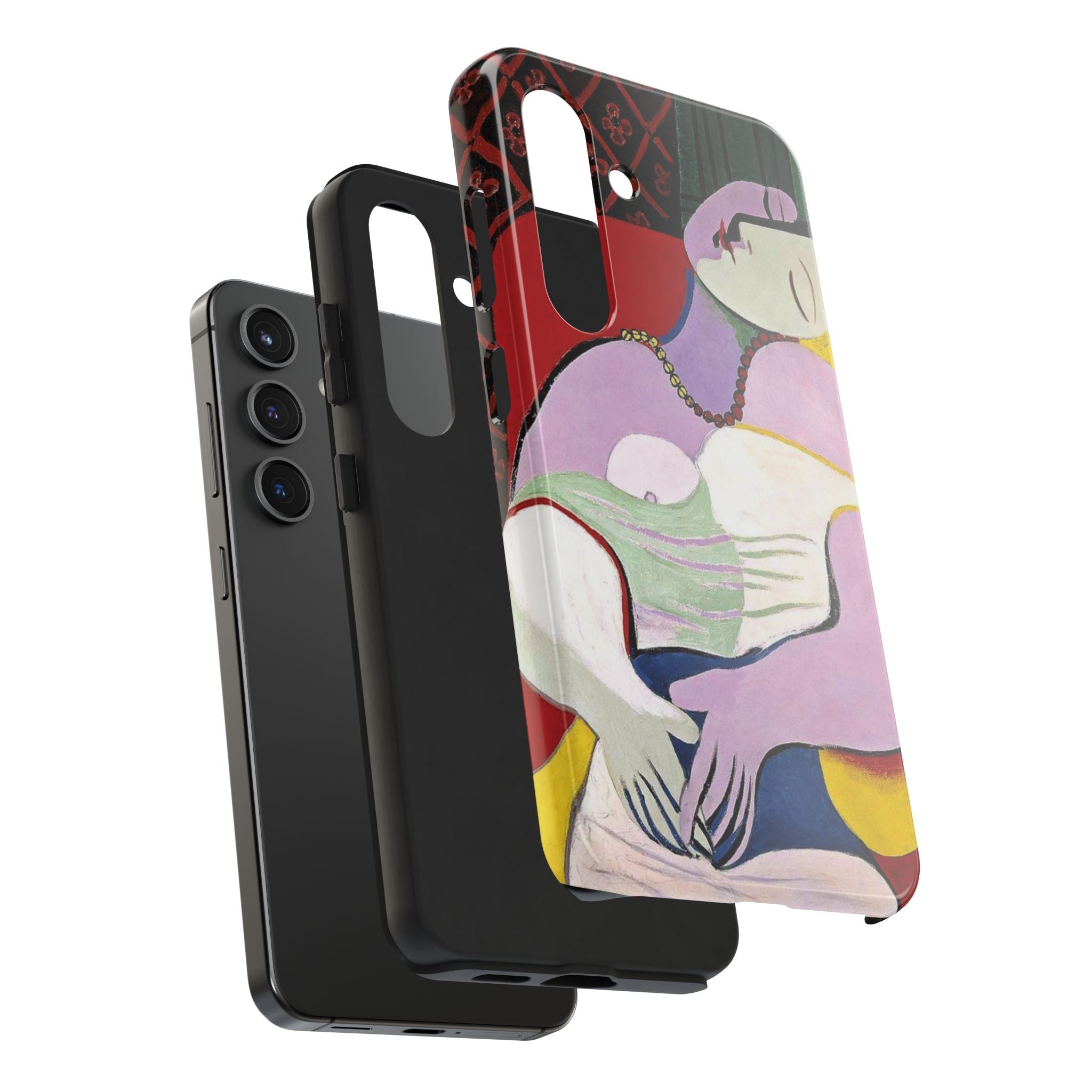 Picasso-Inspired Abstract Woman Tough Phone Case | Cubist Sleeping Woman Art Phone Case