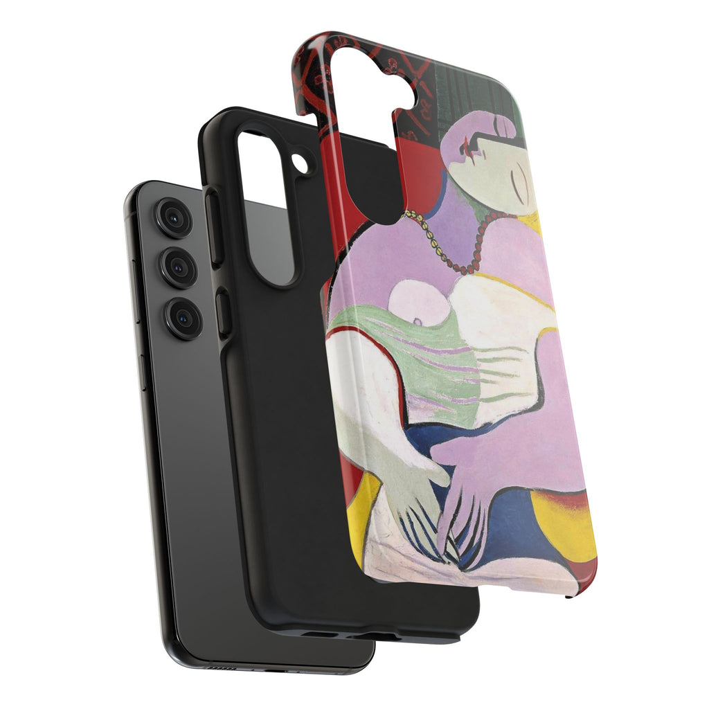 Picasso-Inspired Abstract Woman Tough Phone Case | Cubist Sleeping Woman Art Phone Case