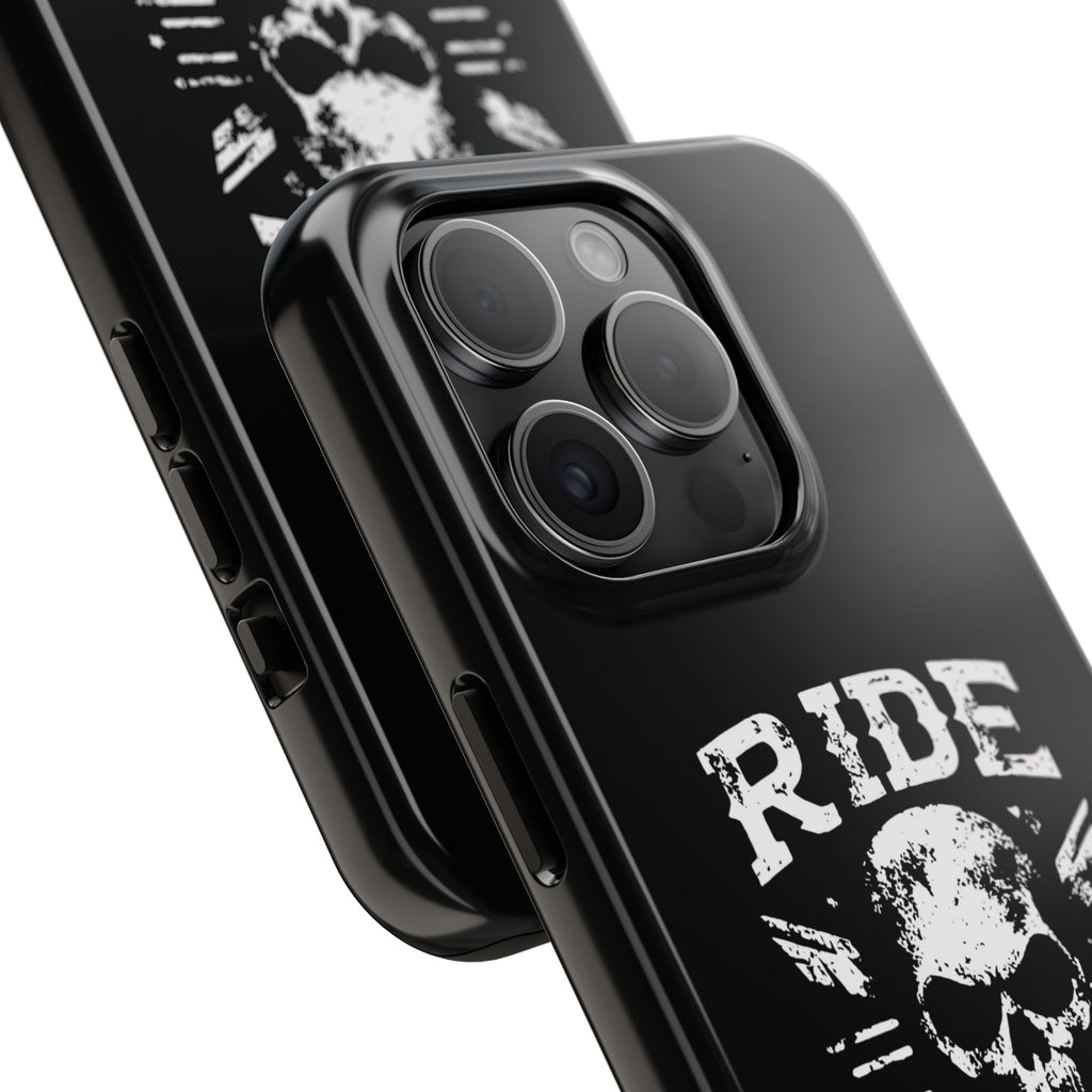 Ride or Die Skull Tough Phone Case | Biker Skull Graphic Phone Case