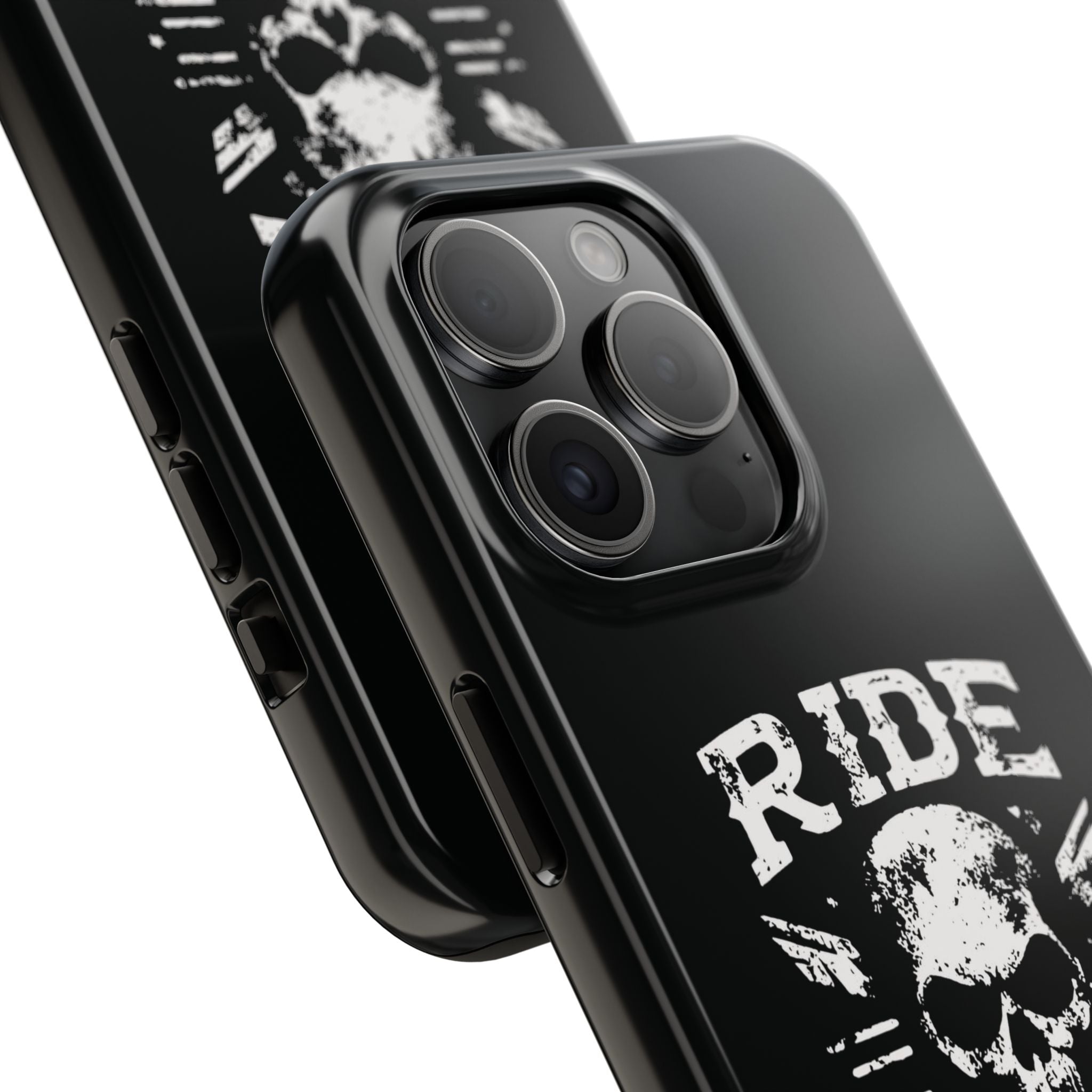 Ride or Die Skull Tough Phone Case | Biker Skull Graphic Phone Case