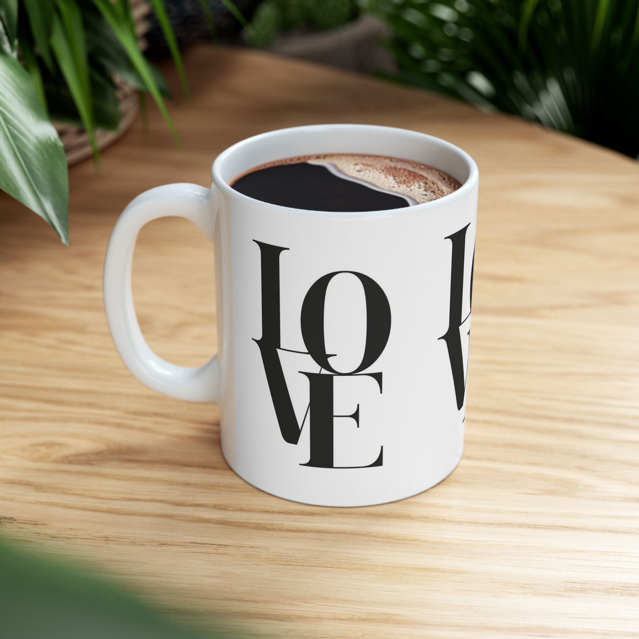 LOVE Typography Simplistic Design 11oz Coffee Mug | Perfect Gift for Lovers