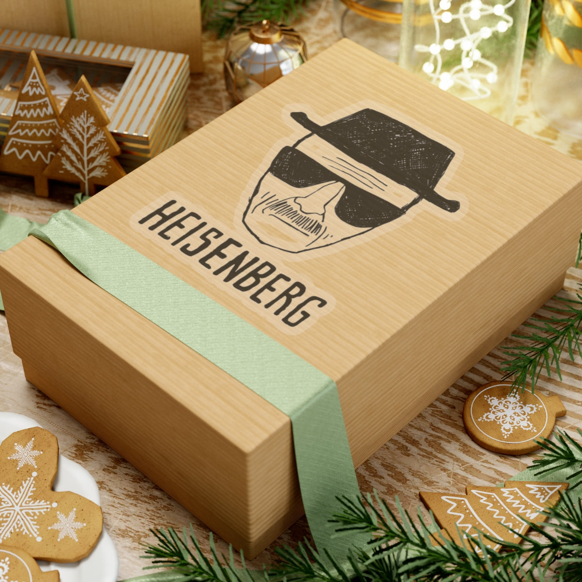 Breaking Bad Heisenberg Custom Sticker With Walter White illustration (4 Sizes)