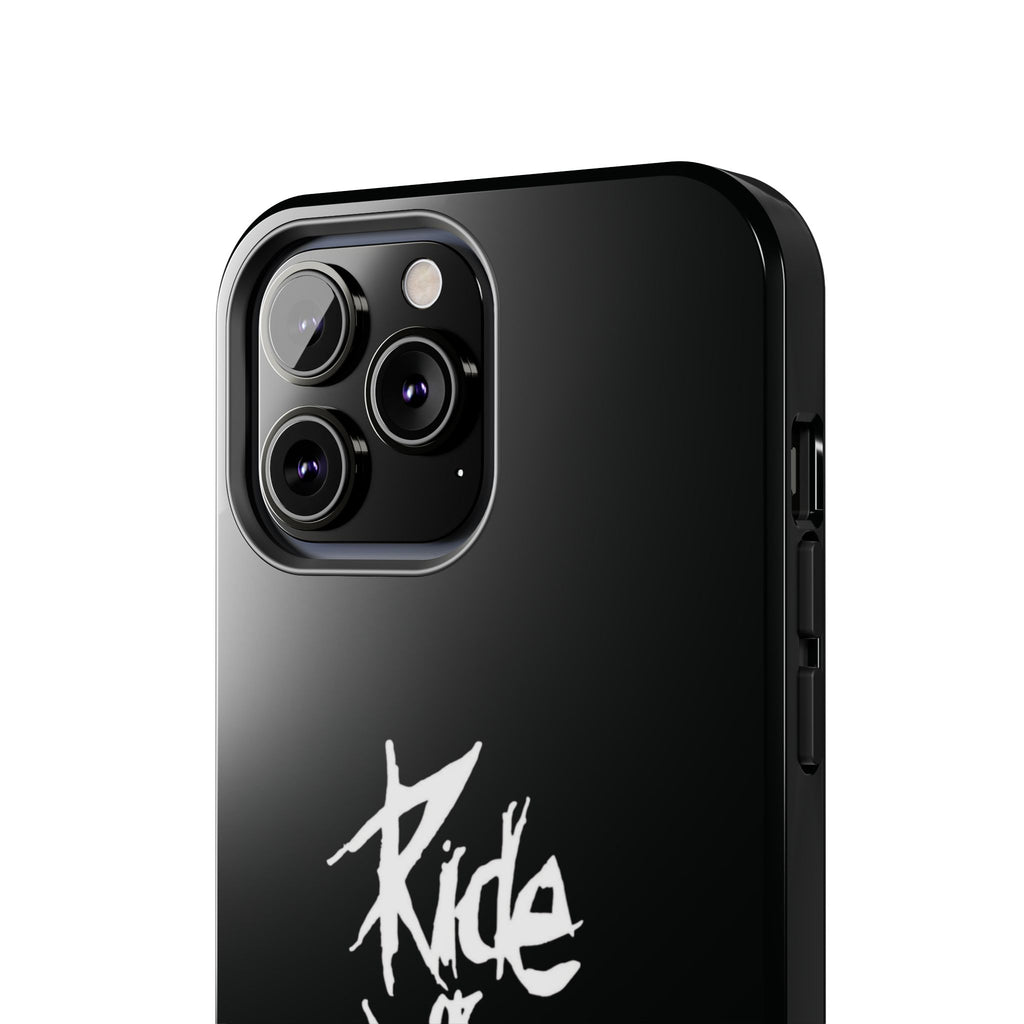 Ride or Die Skull Tough Phone Case | Edgy Script Biker Style Phone Case