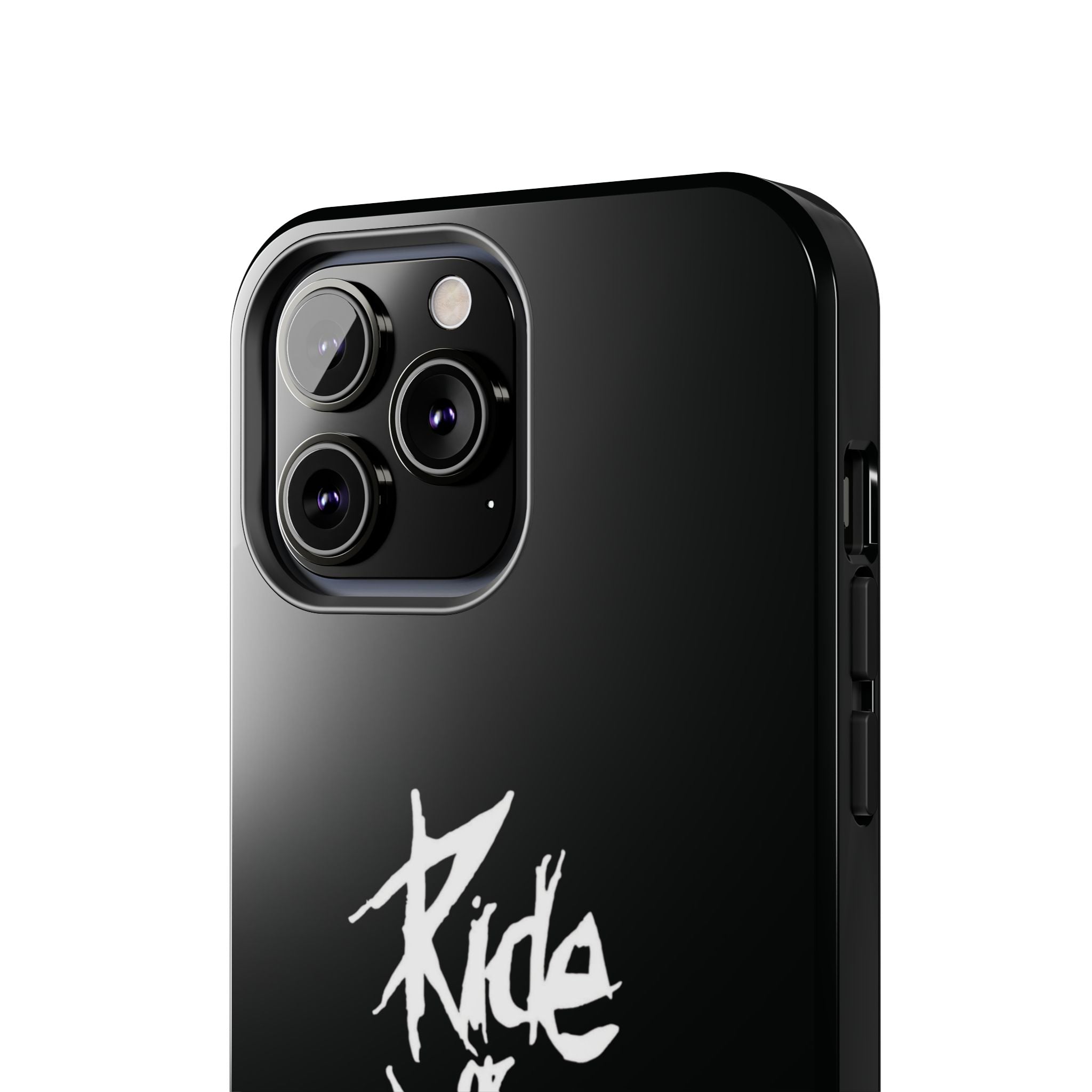 Ride or Die Skull Tough Phone Case | Edgy Script Biker Style Phone Case